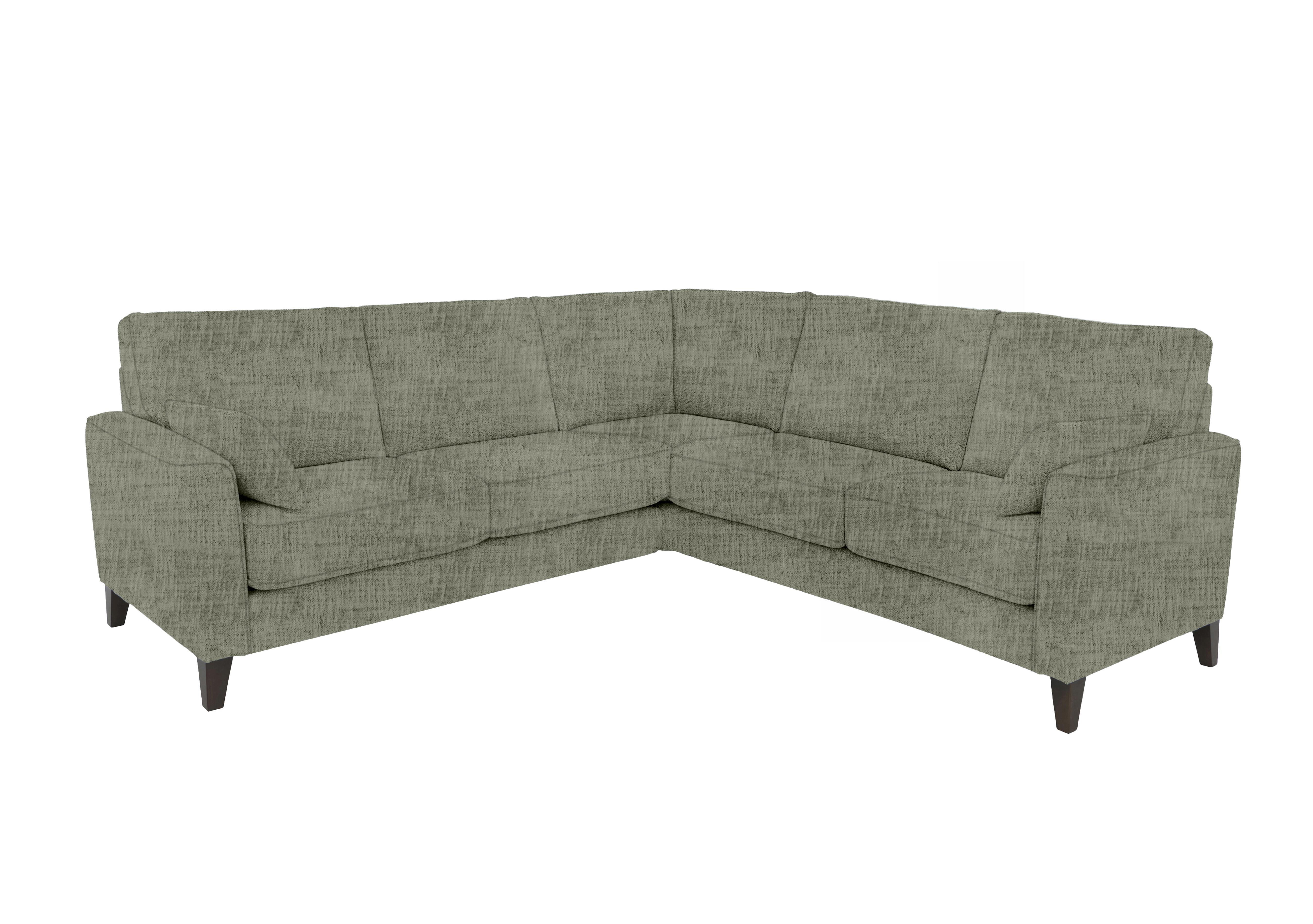 Brondby Large Fabric Corner Sofa in Fab-Mga-R11 Olive Green on Furniture Village
