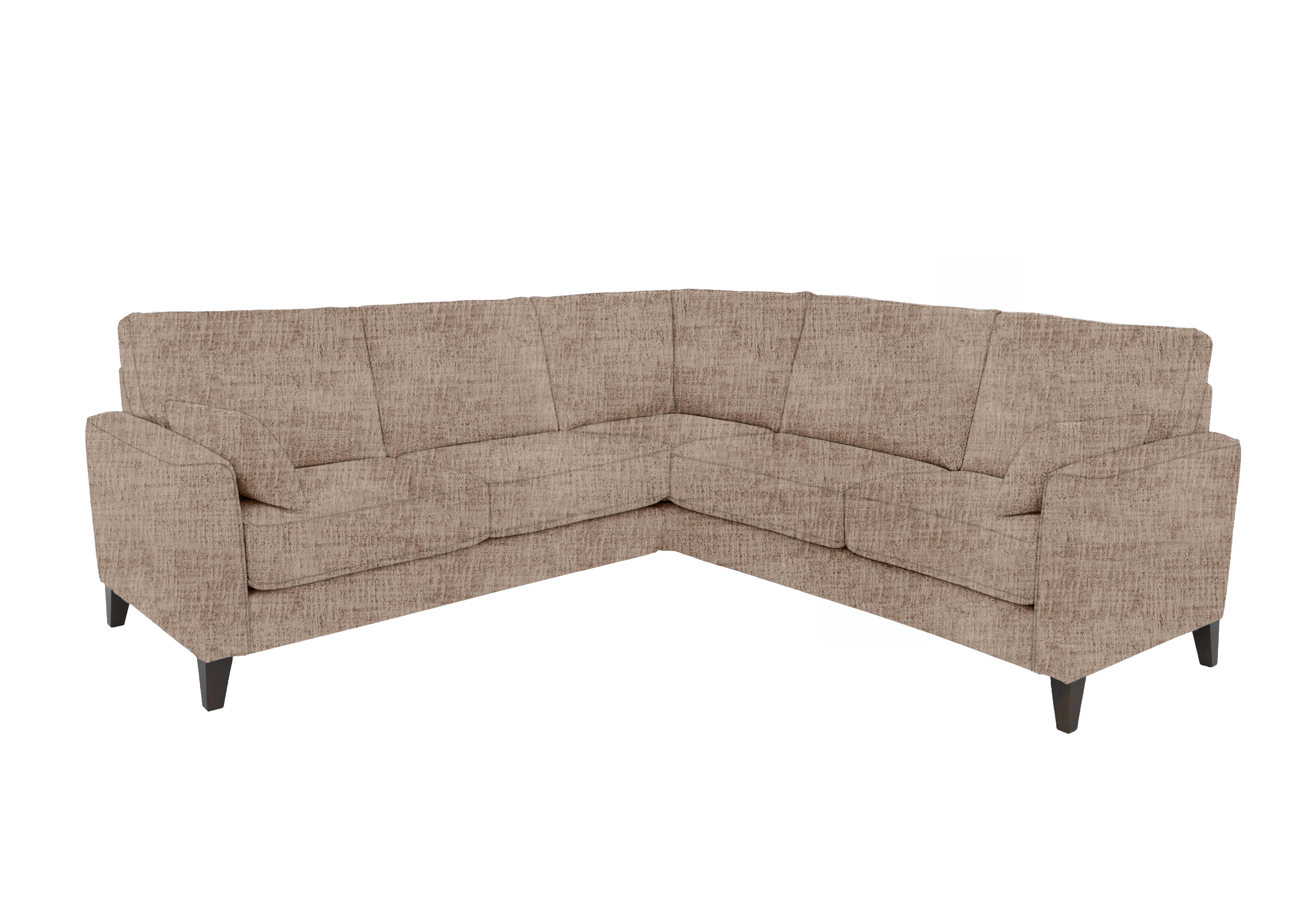 Brondby Large Fabric Corner Sofa in Fab-Mga-R13 Light Brown on Furniture Village