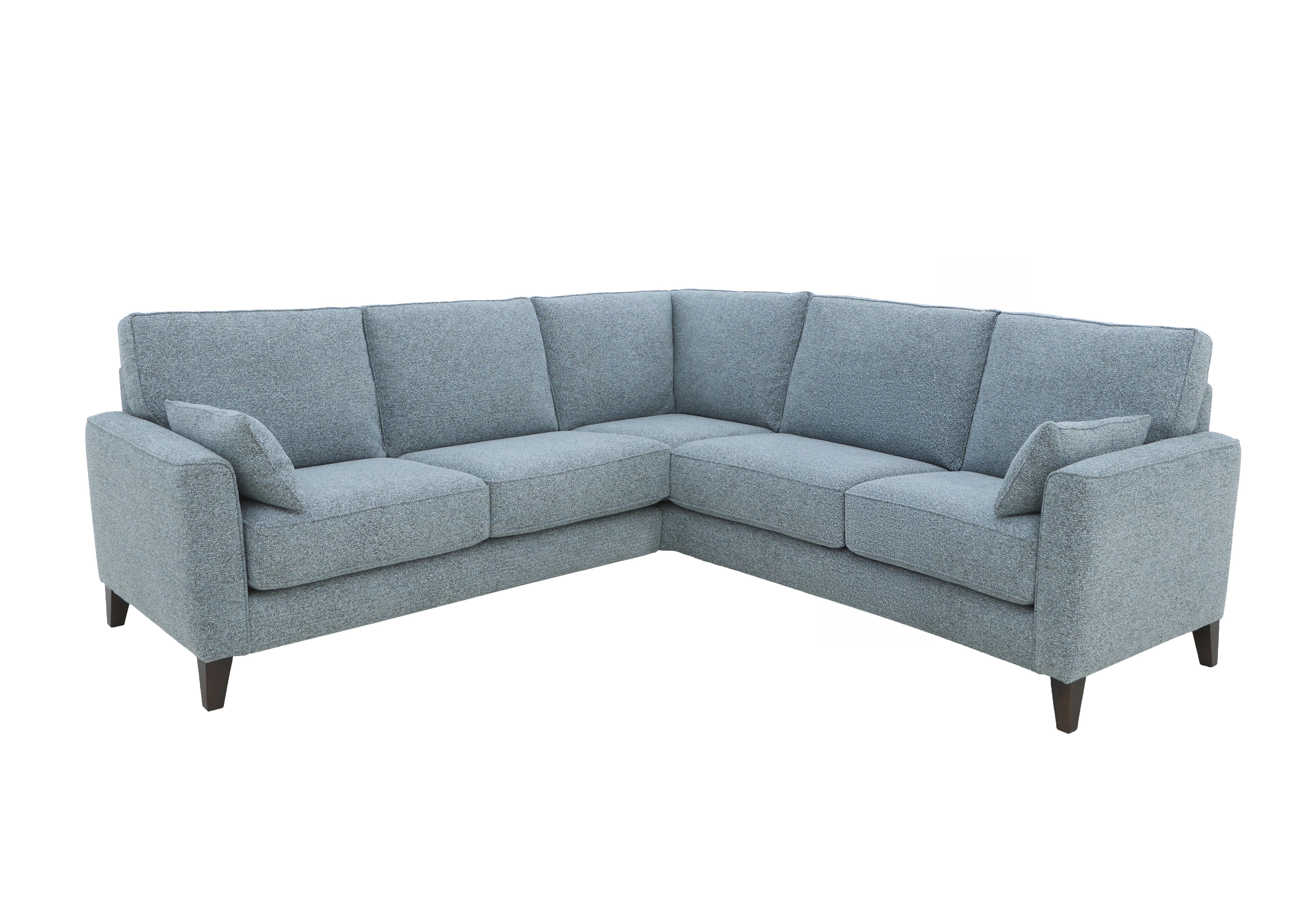 Brondby Large Fabric Corner Sofa in Fab-Mil-R310 Sky Blue on Furniture Village