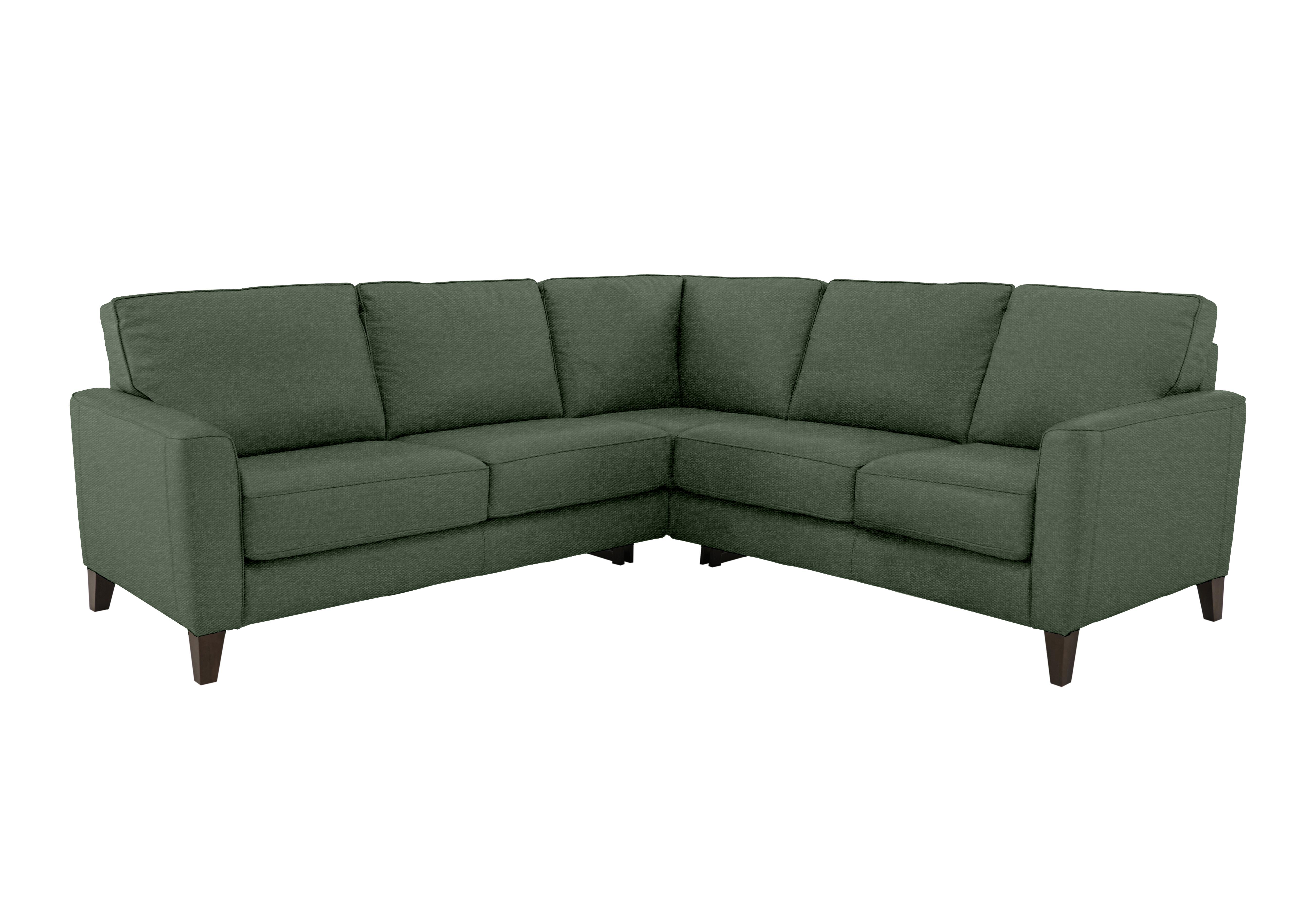 Brondby Large Fabric Corner Sofa in Fab-Ska-R48 Moss Green on Furniture Village