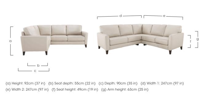 Brondby Large Leather Corner Sofa in  on Furniture Village