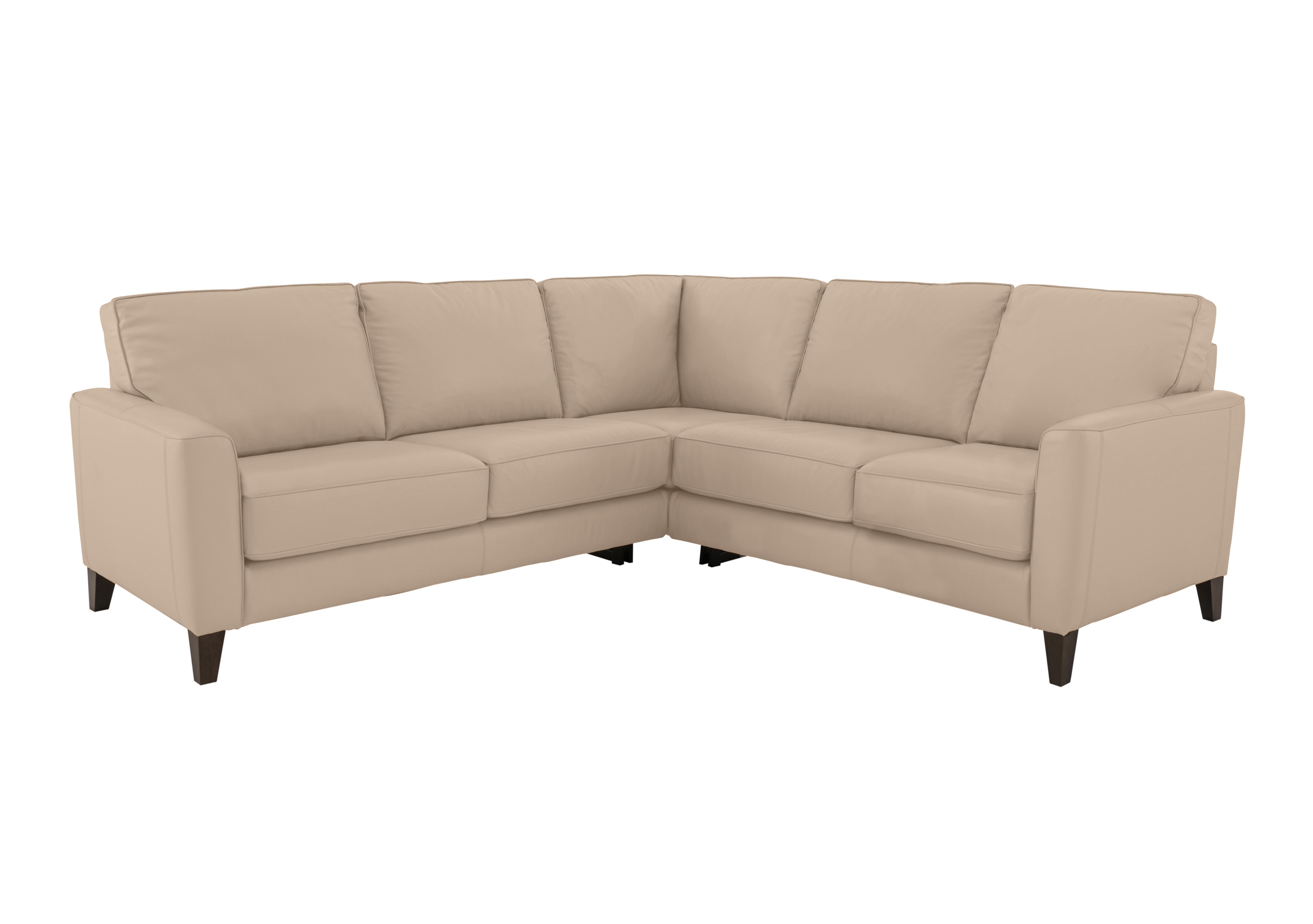Brondby Large Leather Corner Sofa in Bv-039c Pebble on Furniture Village