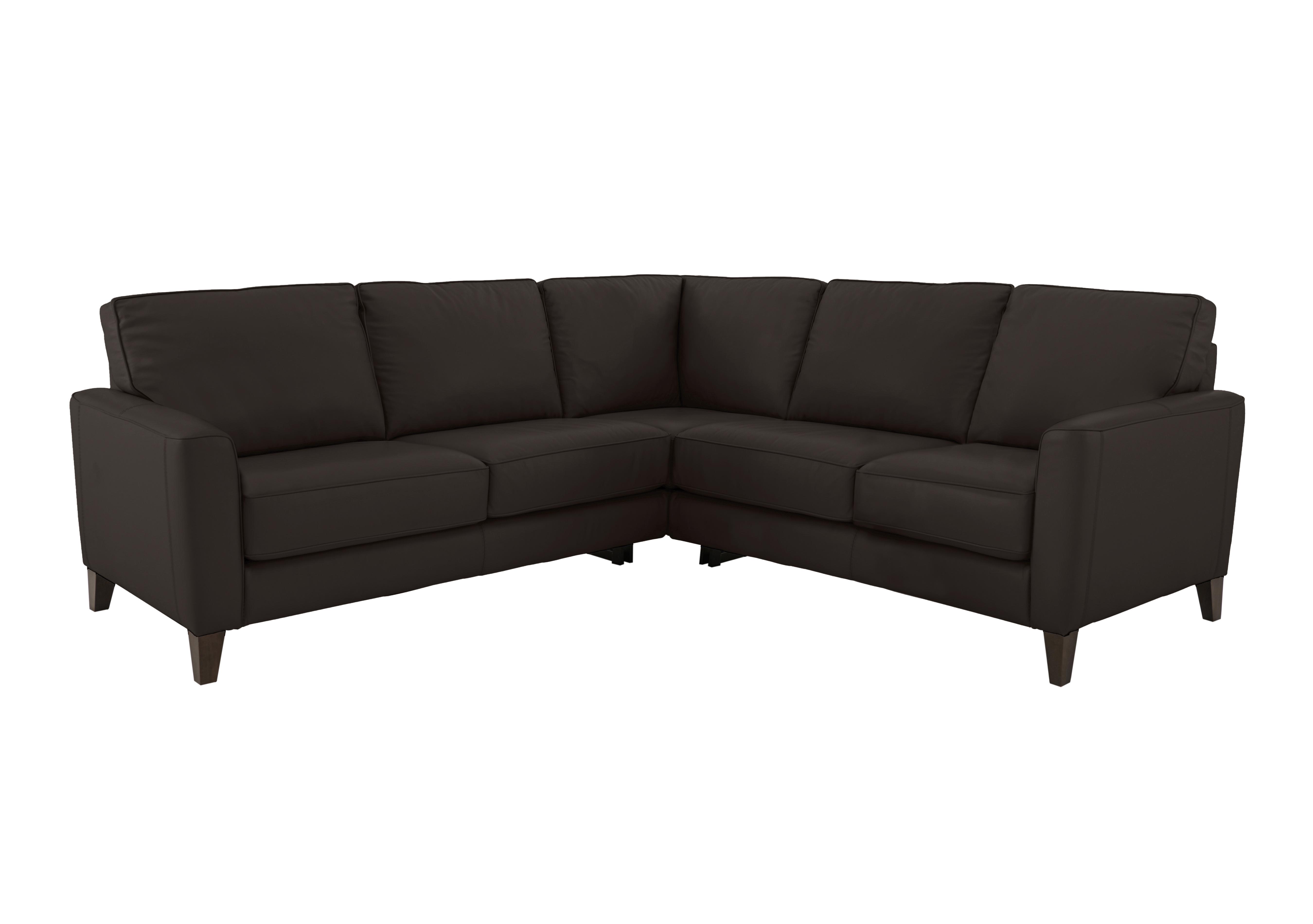 Brondby Large Leather Corner Sofa in Bv-1748 Dark Chocolate on Furniture Village