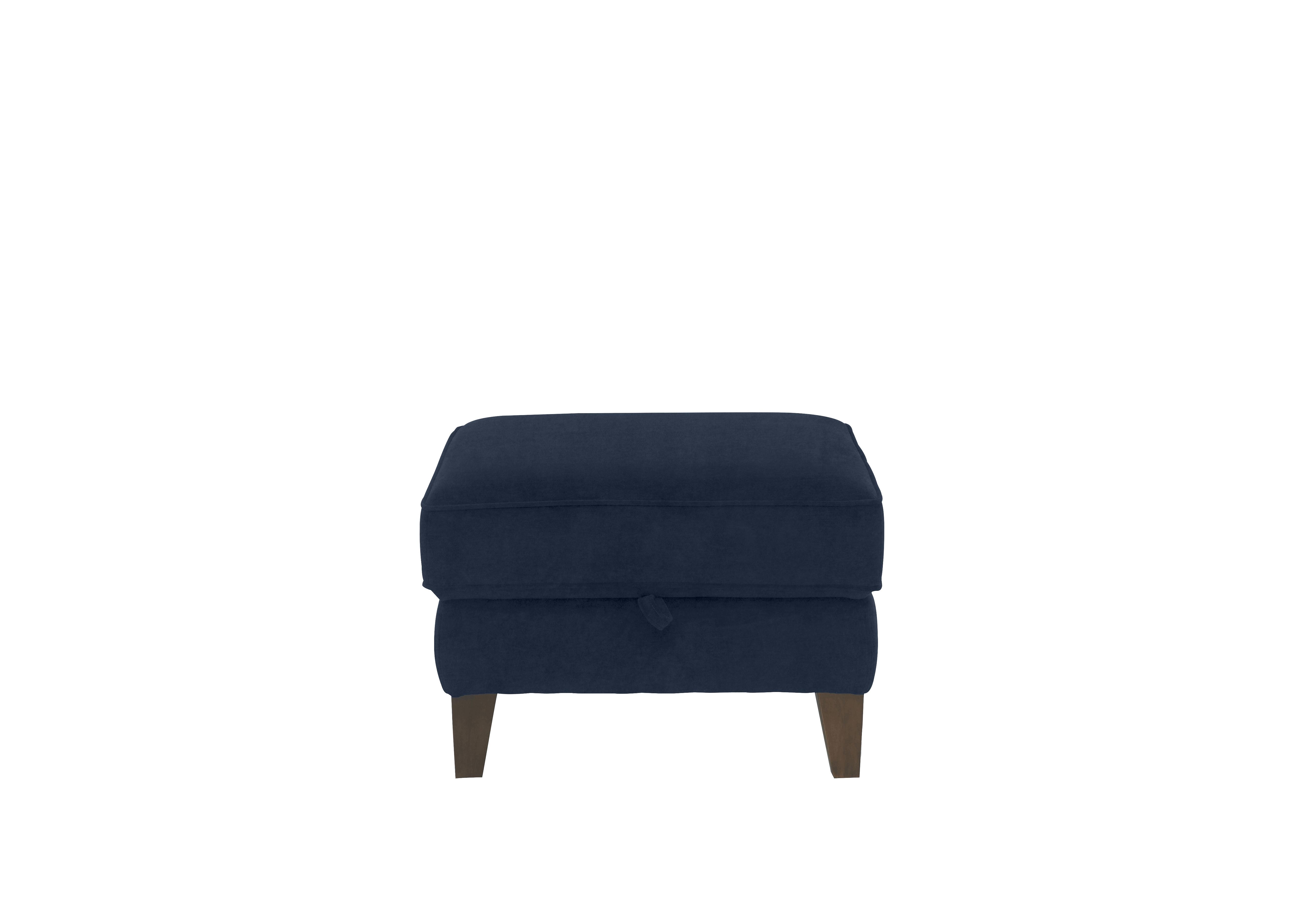 Brondby Fabric Storage Footstool in Fab-Can-R330 Steel Blue on Furniture Village