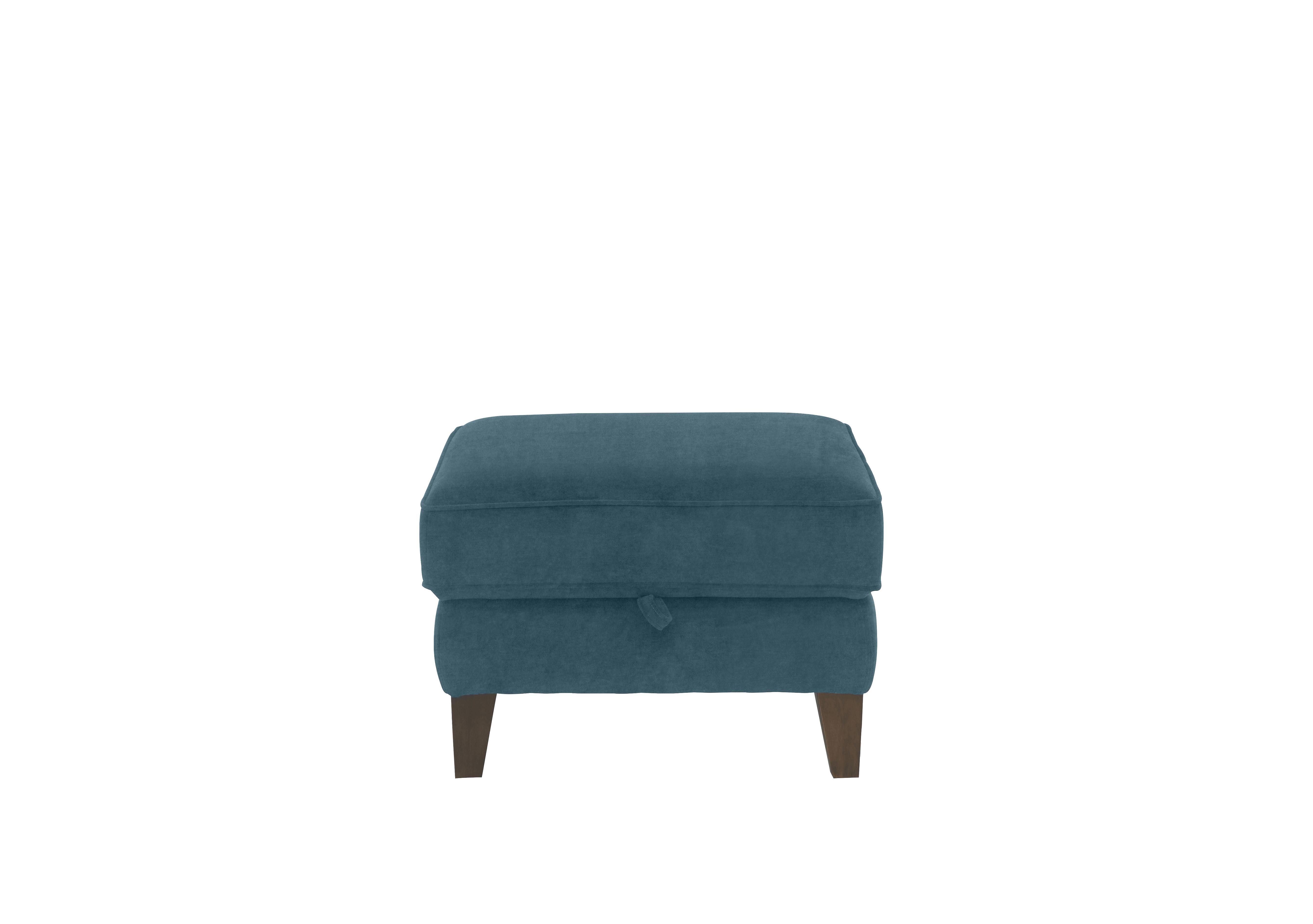 Brondby Fabric Storage Footstool in Fab-Can-R340 Peacock on Furniture Village