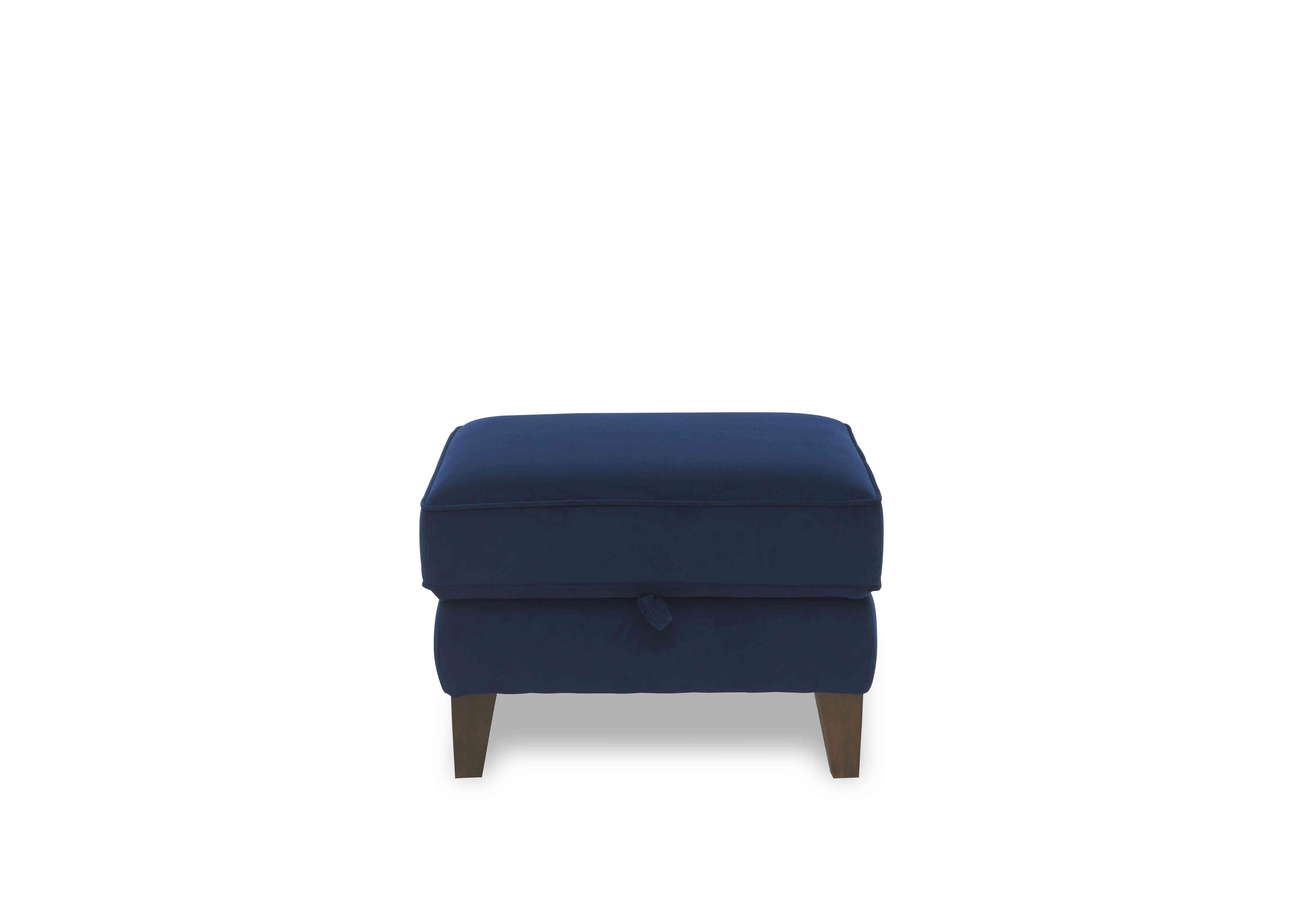 Brondby Fabric Storage Footstool in Fab-Meg-R28 Navy on Furniture Village