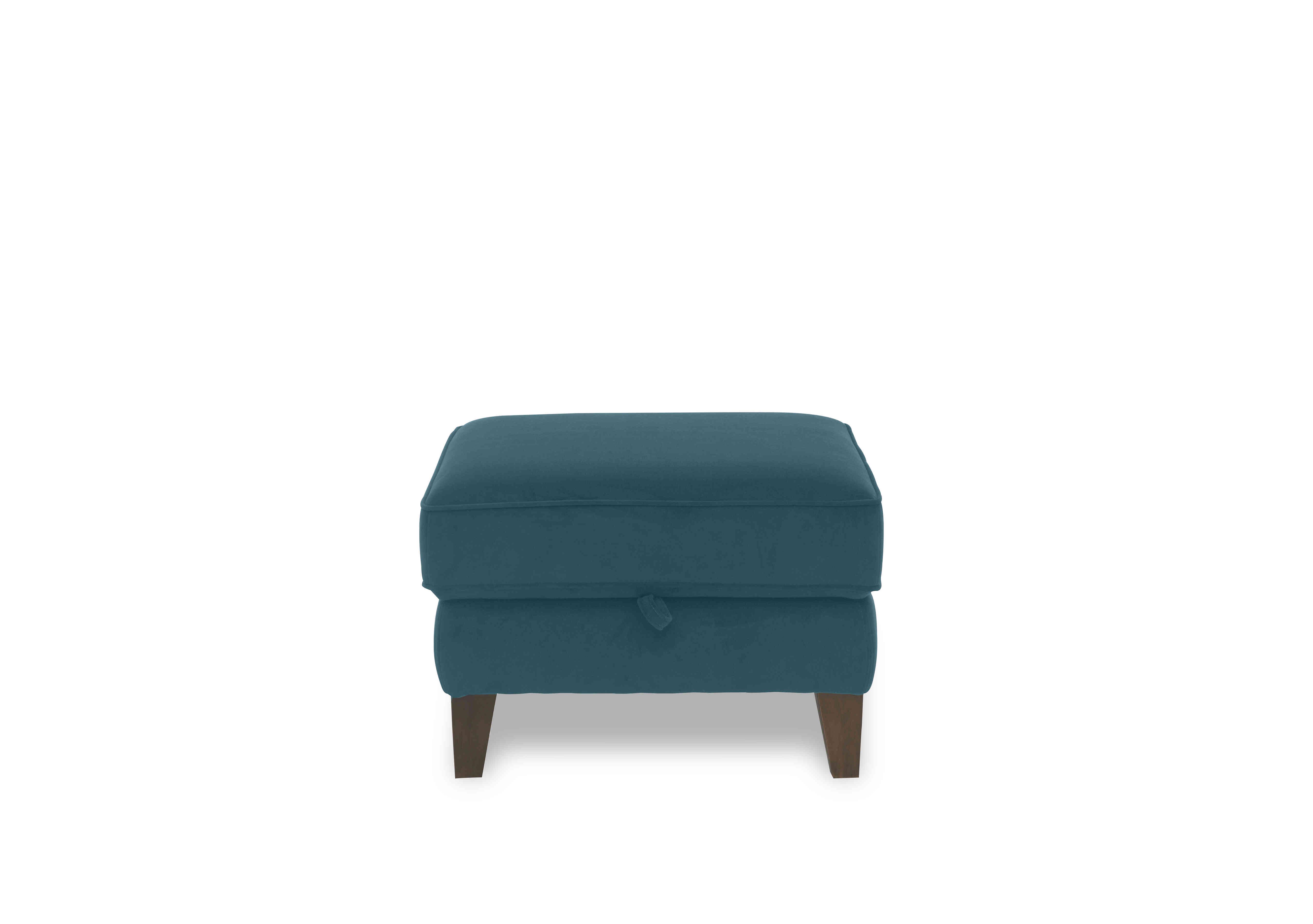 Brondby Fabric Storage Footstool in Fab-Meg-R36 Lake Green on Furniture Village