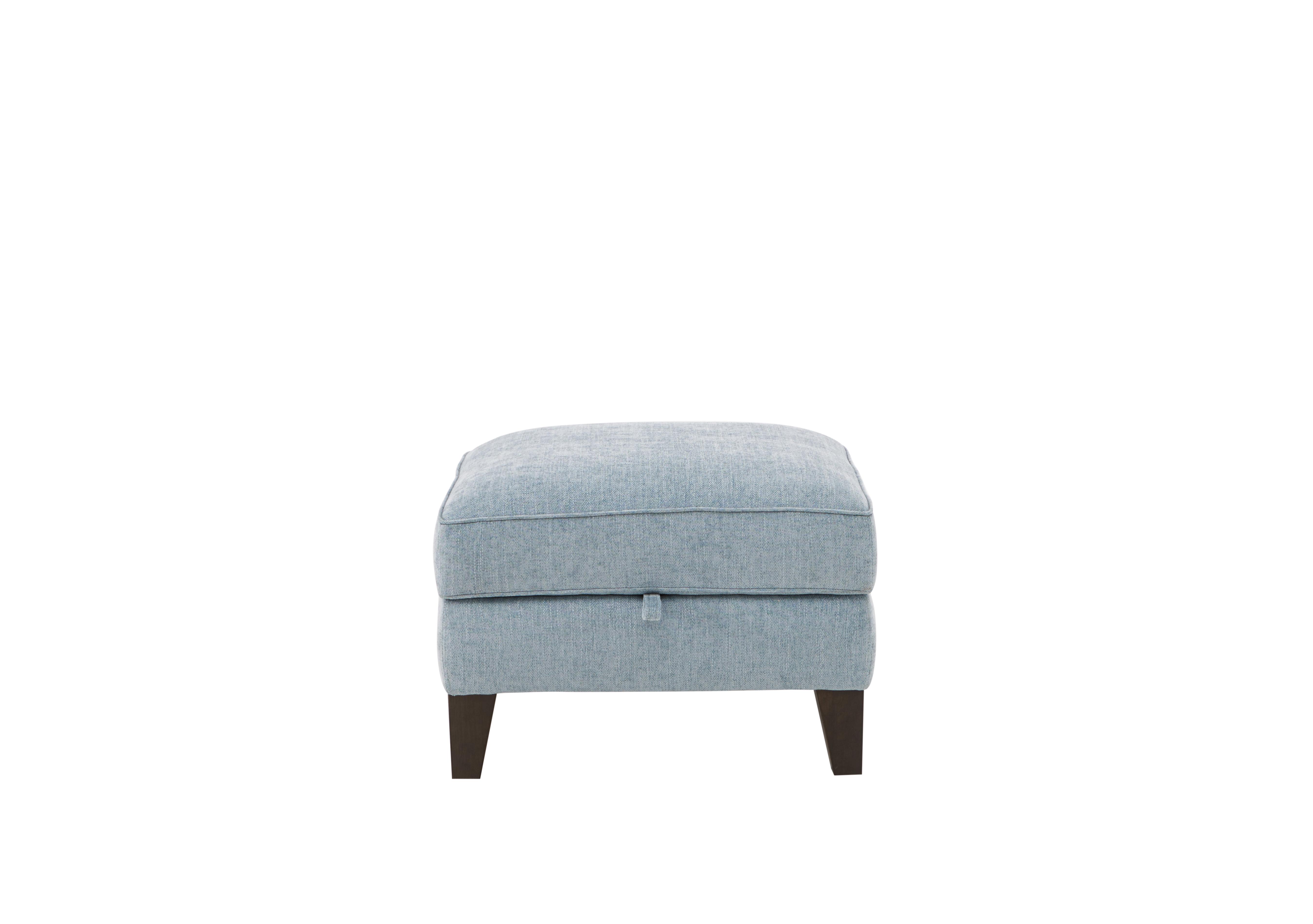 Brondby Fabric Storage Footstool in Fab-Meo-R17 Baby Blue on Furniture Village