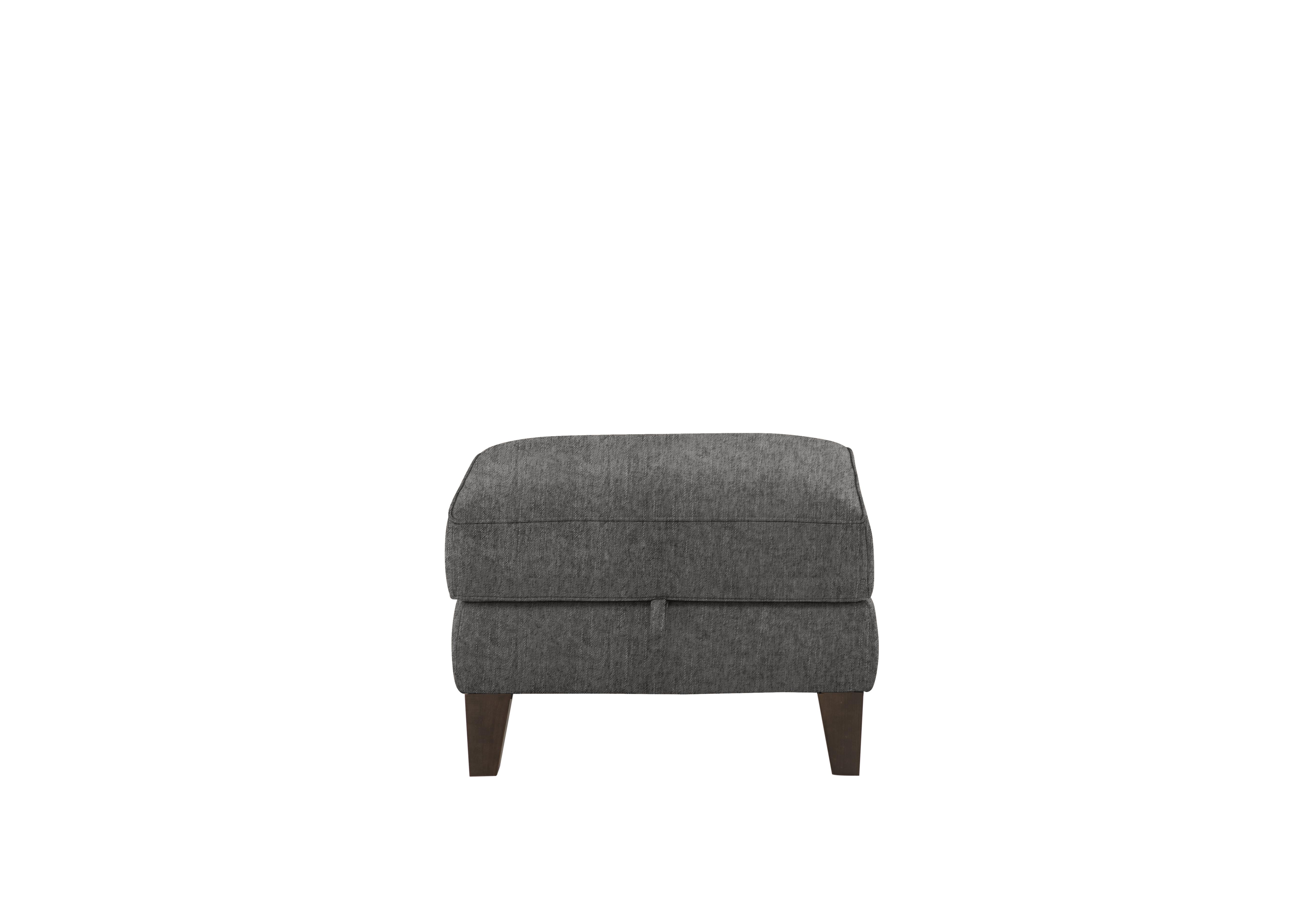 Brondby Fabric Storage Footstool in Fab-Meo-R25 Iron Grey on Furniture Village
