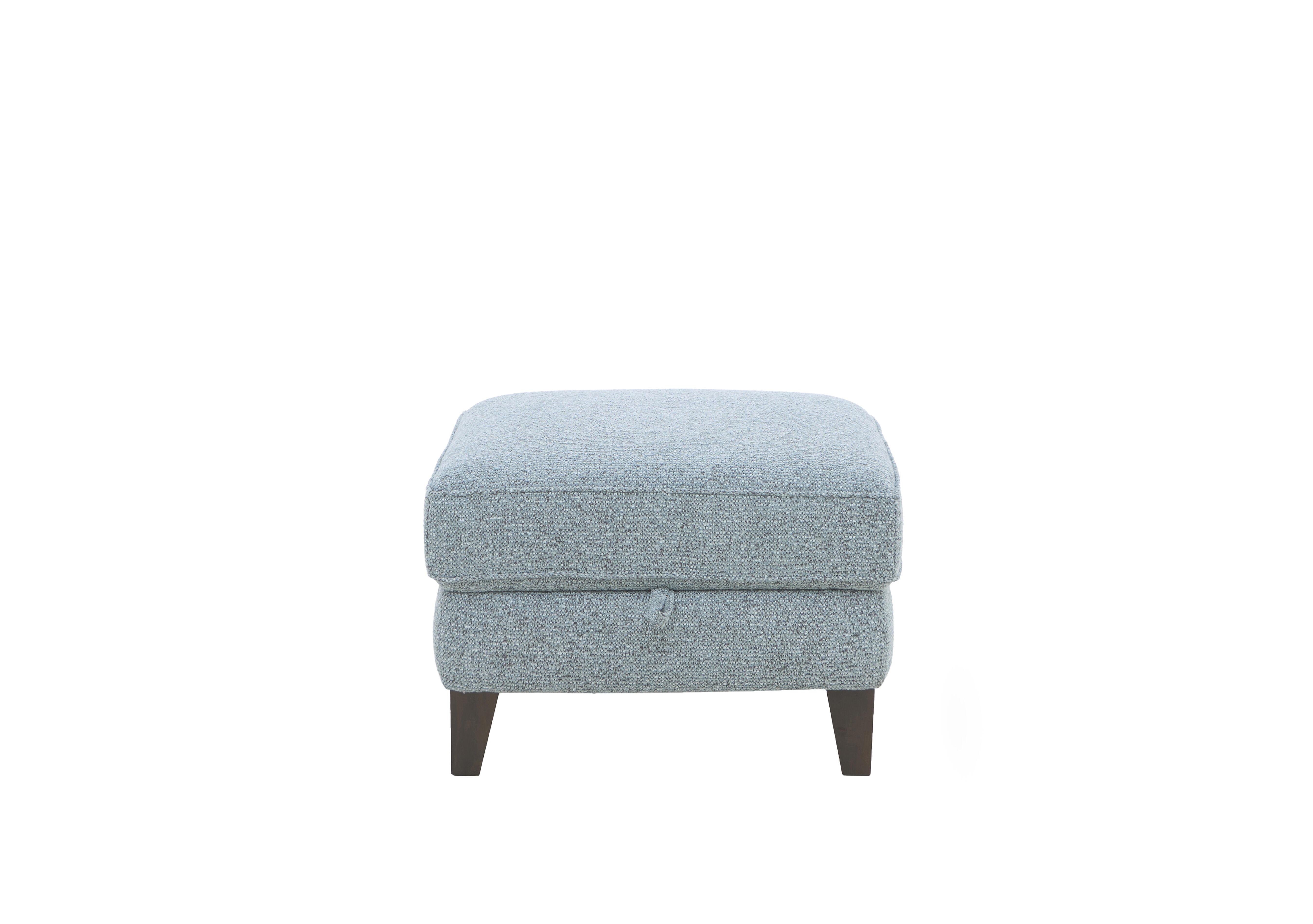 Brondby Fabric Storage Footstool in Fab-Mil-R310 Sky Blue on Furniture Village