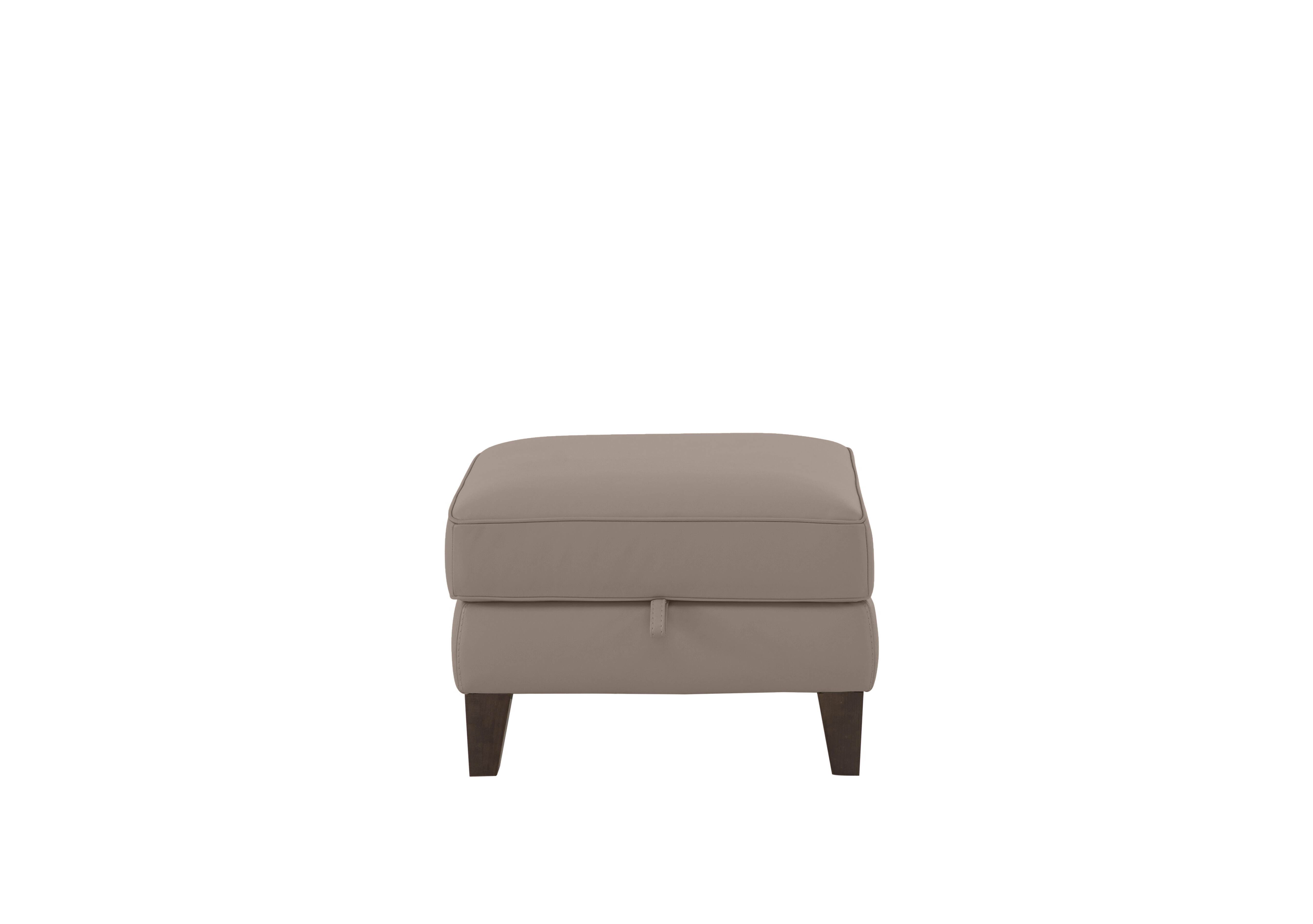 Brondby Leather Storage Footstool in Bv-513e Pine Bark on Furniture Village
