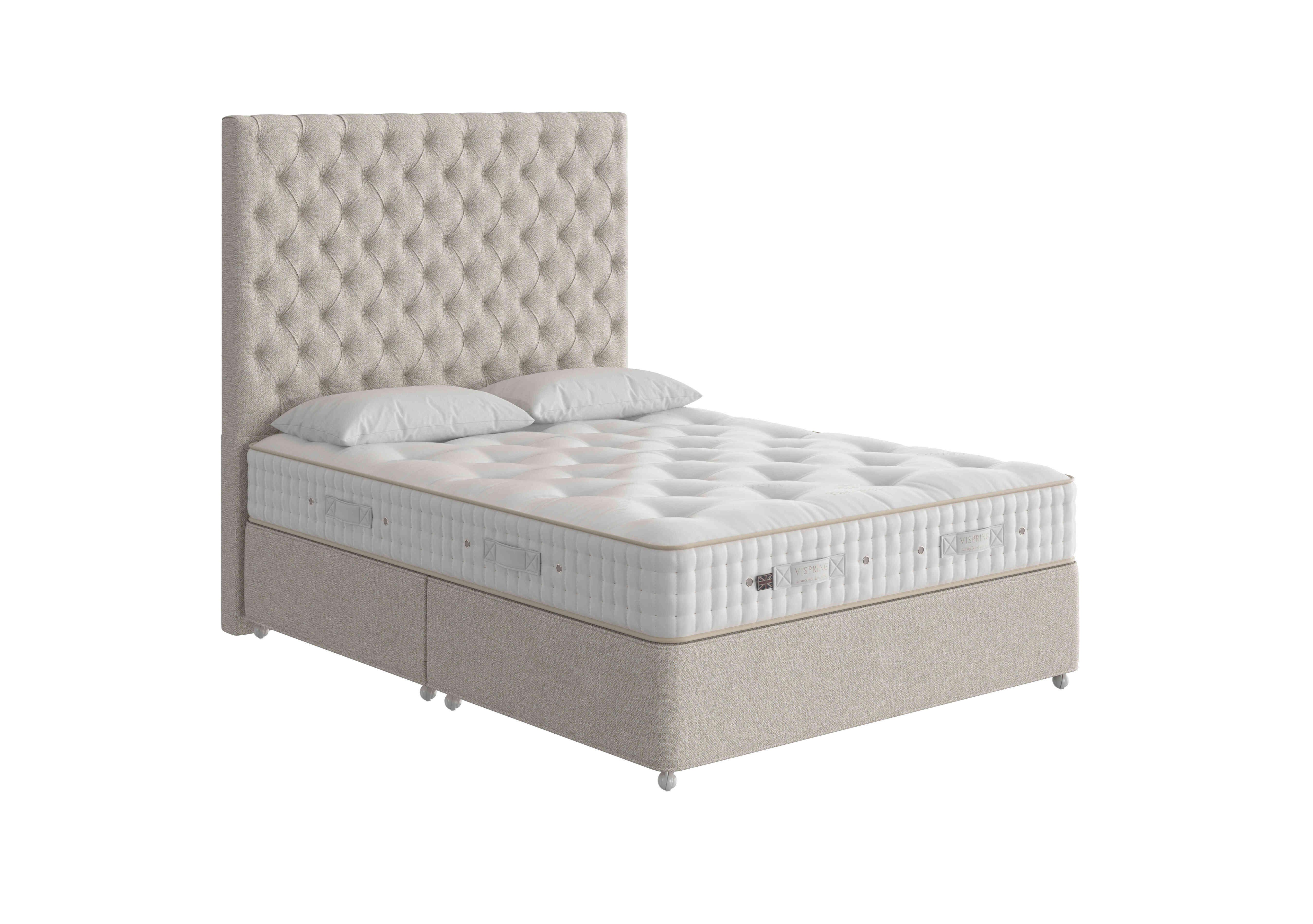 Tiara Superb Divan Set in 2150 Boucle Stone on Furniture Village