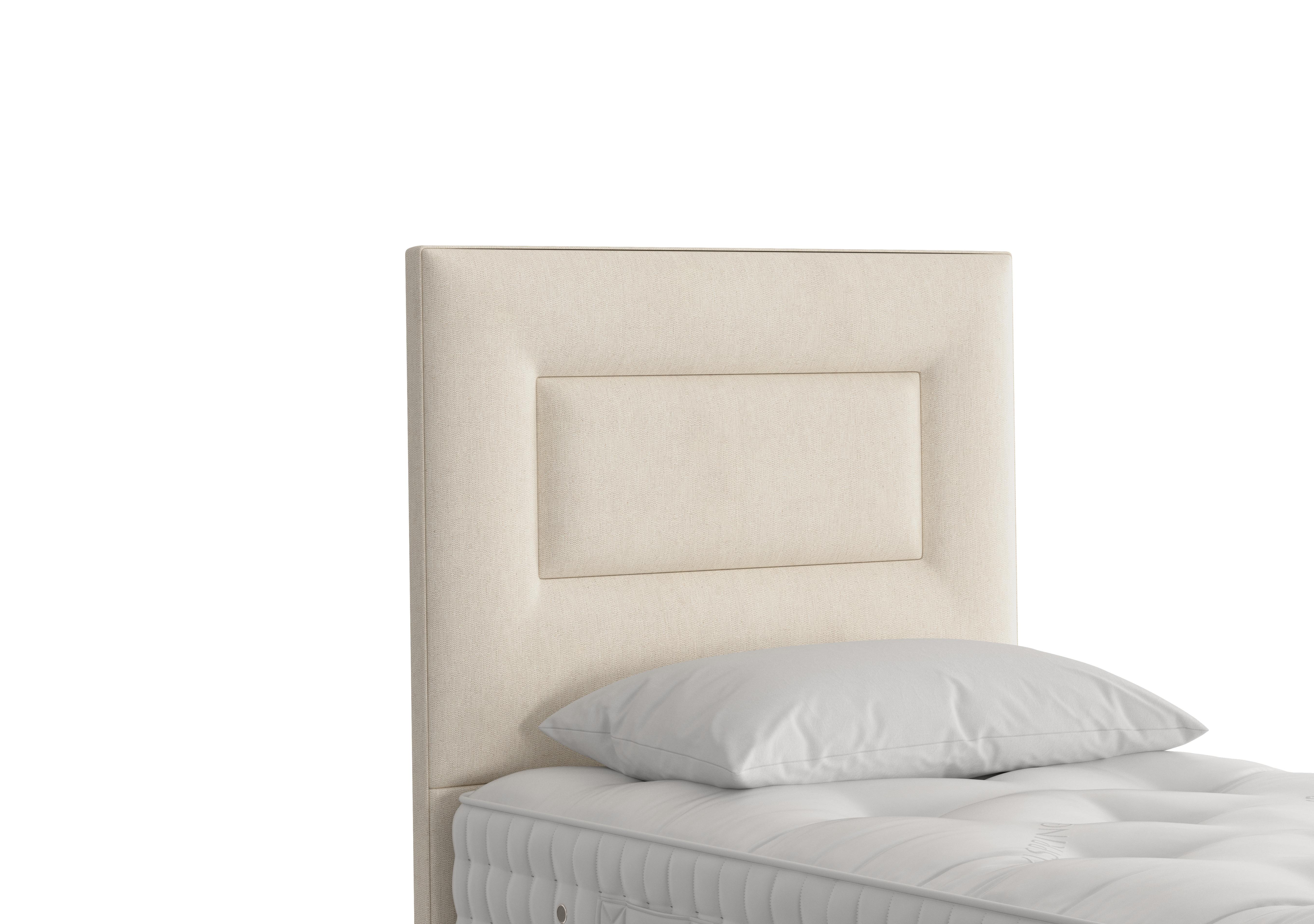 Enyo Floor Standing Headboard in 750 Chain Weave Fawn on Furniture Village