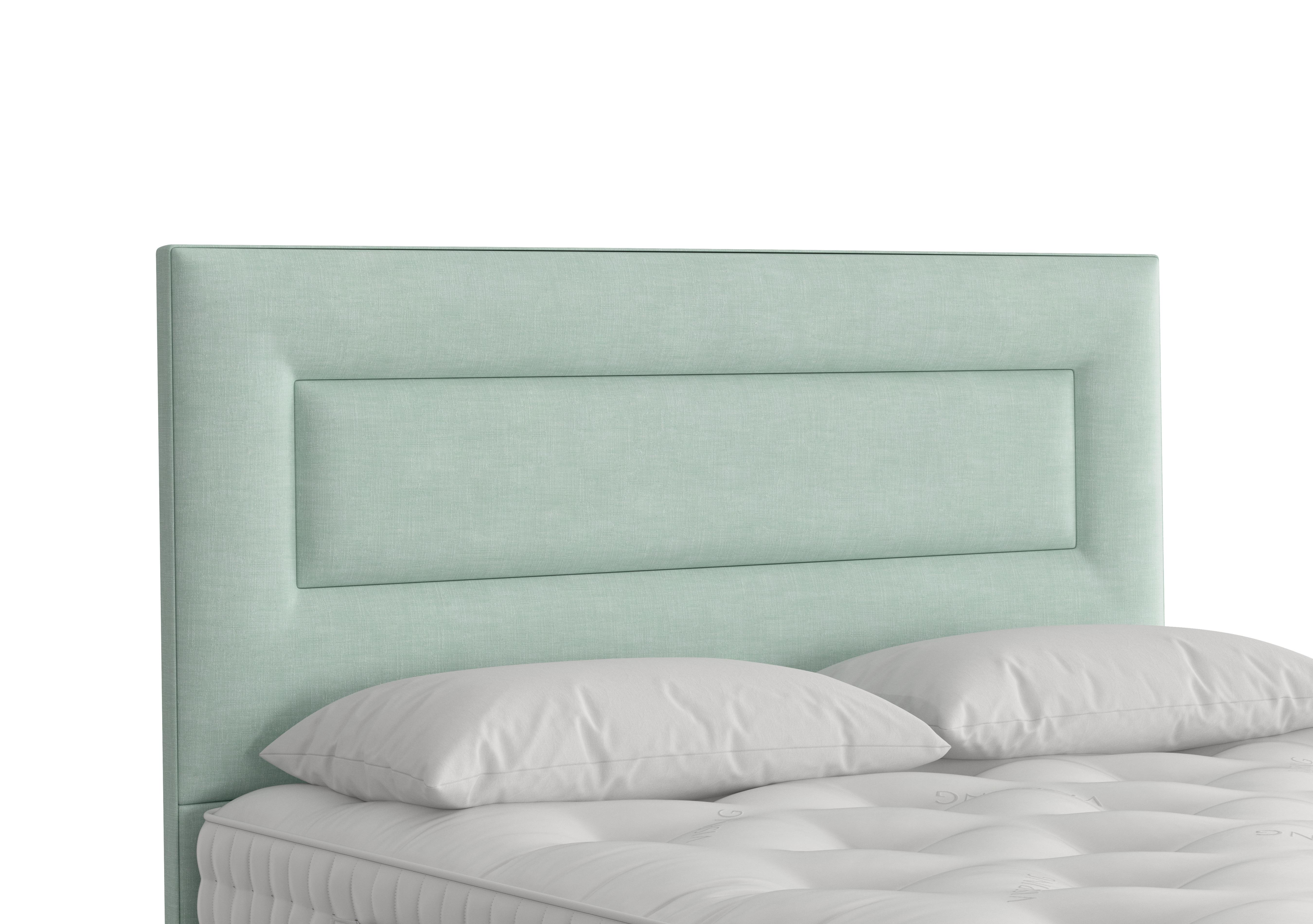 Enyo Floor Standing Headboard in 2103 Cotton Eau De Nil on Furniture Village