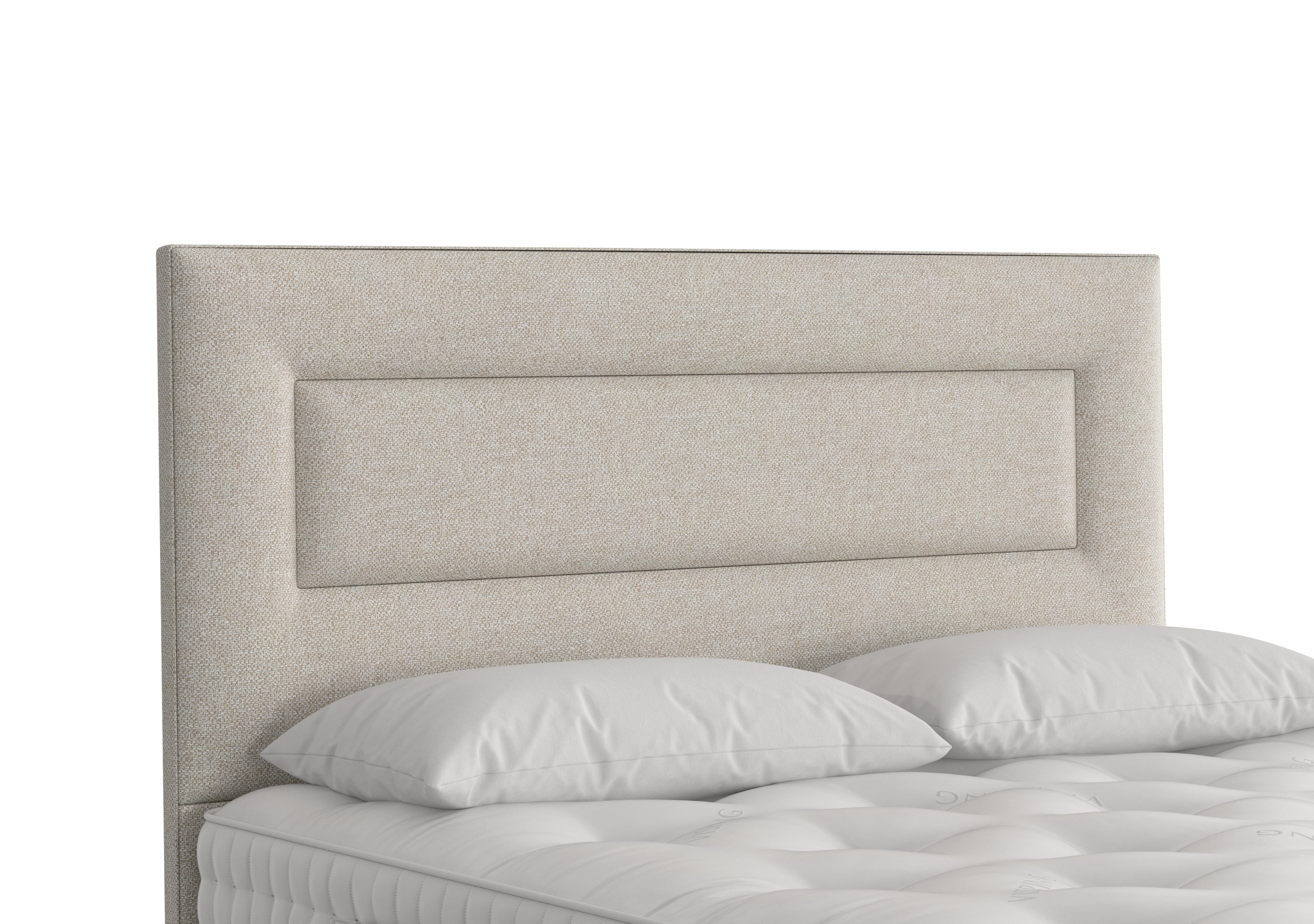 Enyo Floor Standing Headboard in 2150 Boucle Stone on Furniture Village