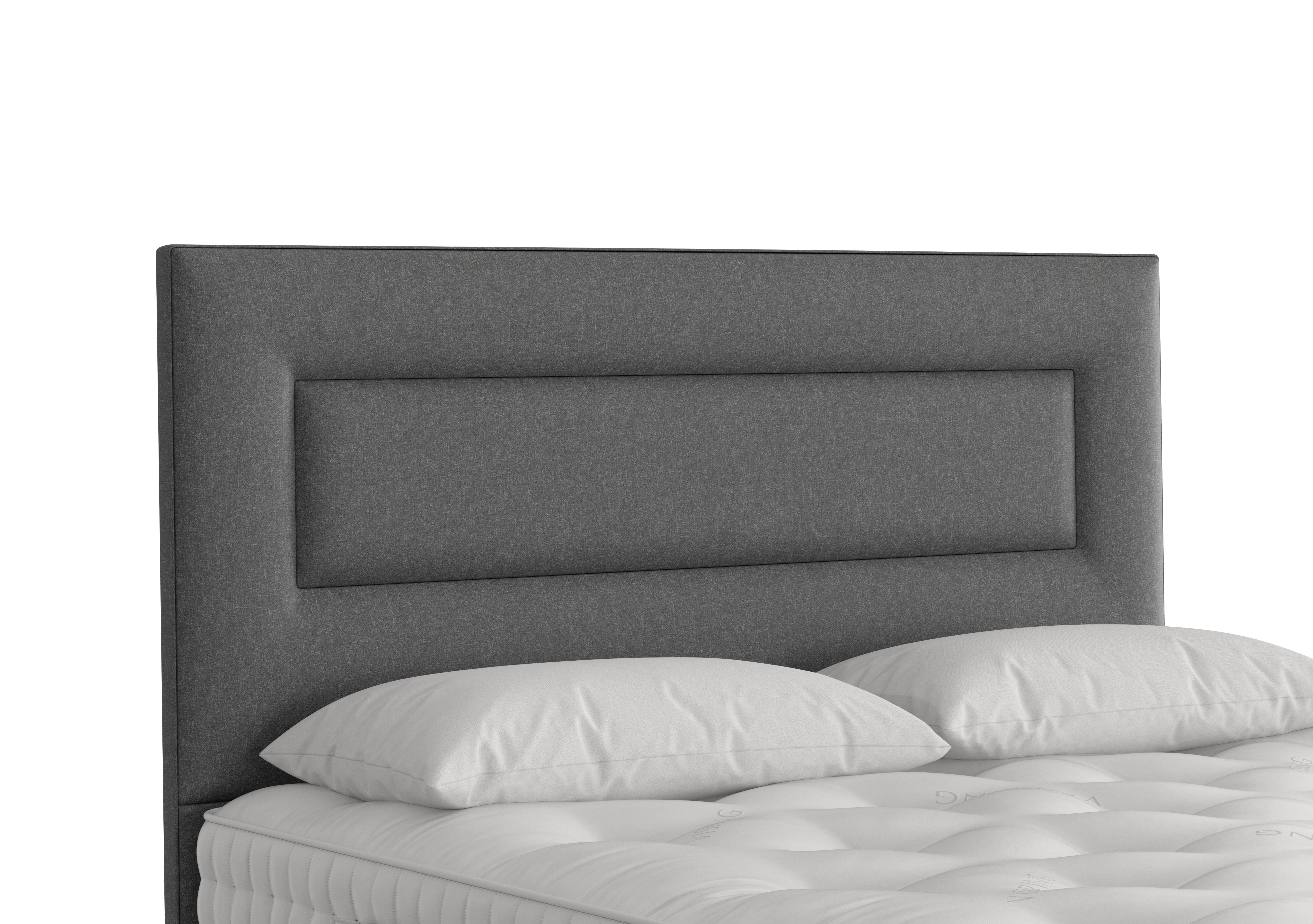 Enyo Floor Standing Headboard in 2306 Tweed Charcoal on Furniture Village