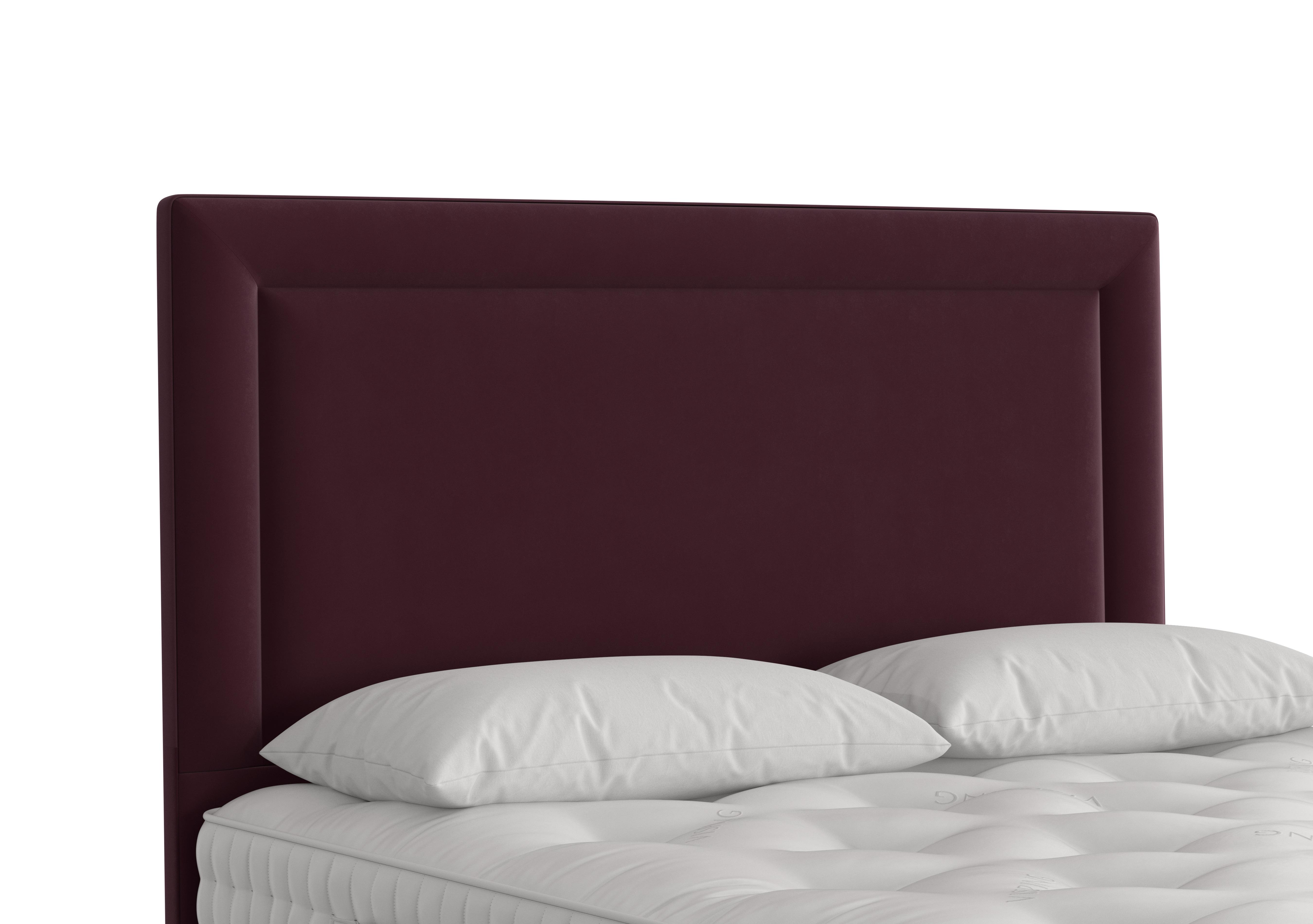 Helios Floor Standing Headboard in 2107 Plush Aubergine on Furniture Village