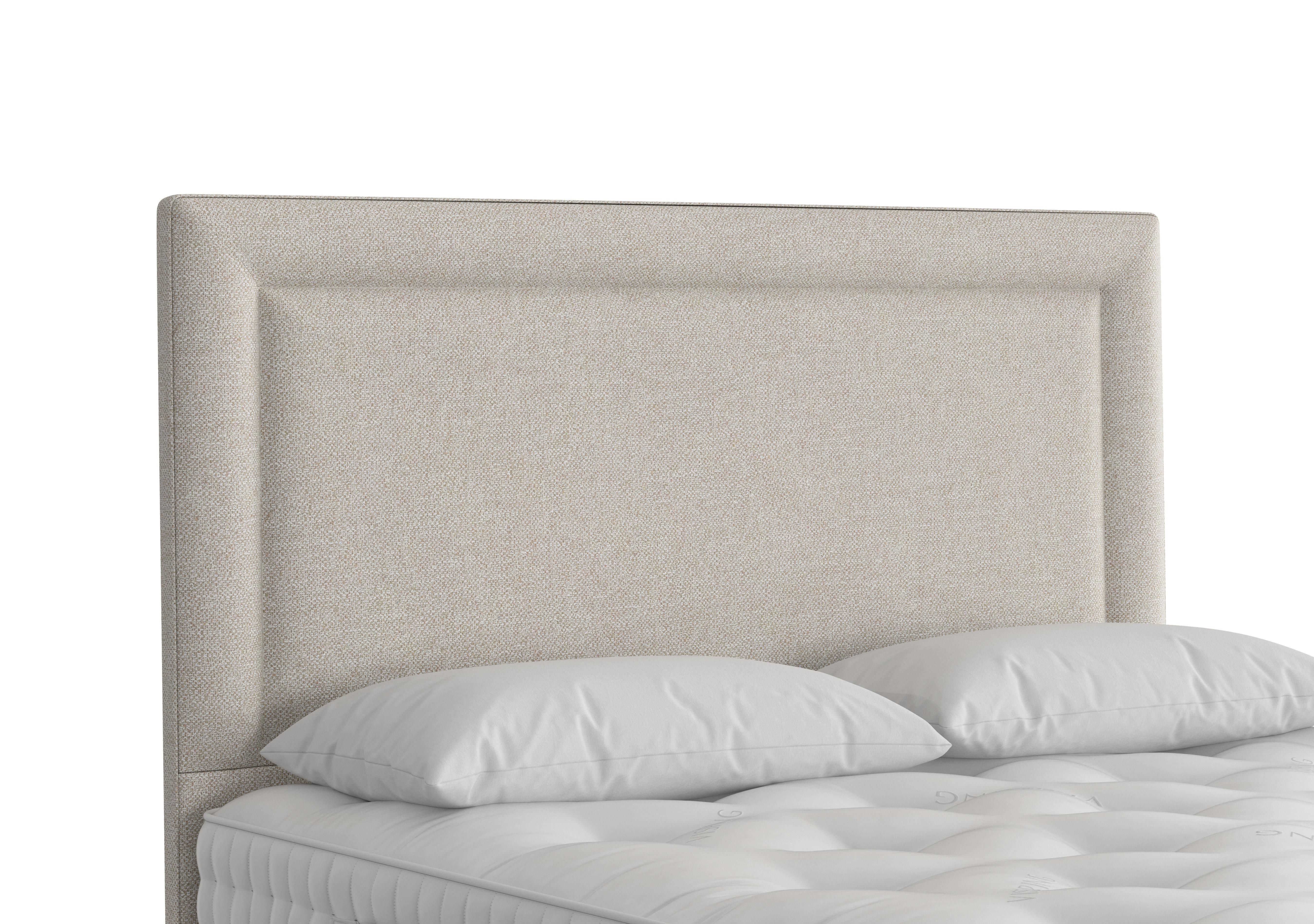 Helios Floor Standing Headboard in 2150 Boucle Stone on Furniture Village