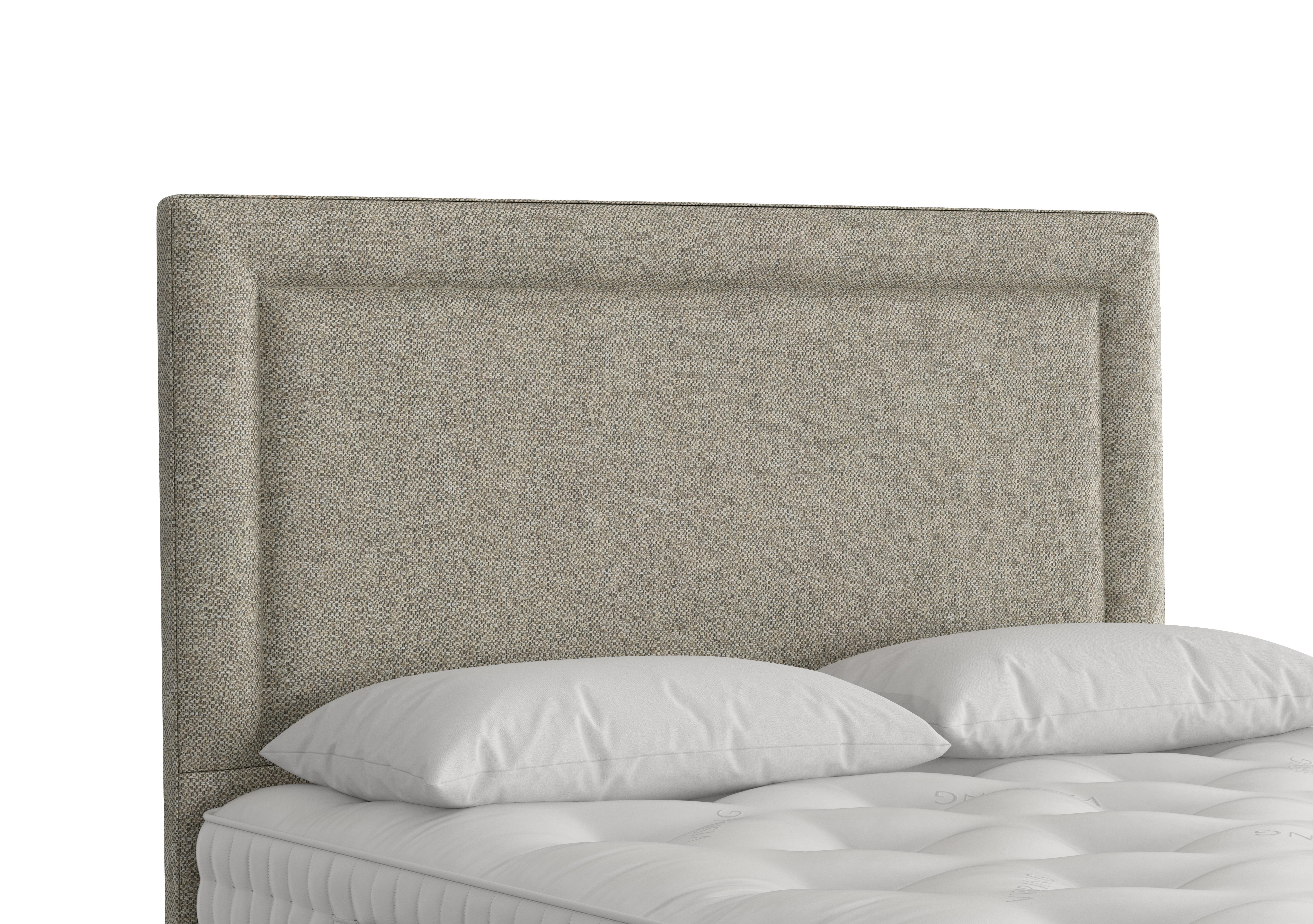 Helios Floor Standing Headboard in 2151 Boucle Flint on Furniture Village