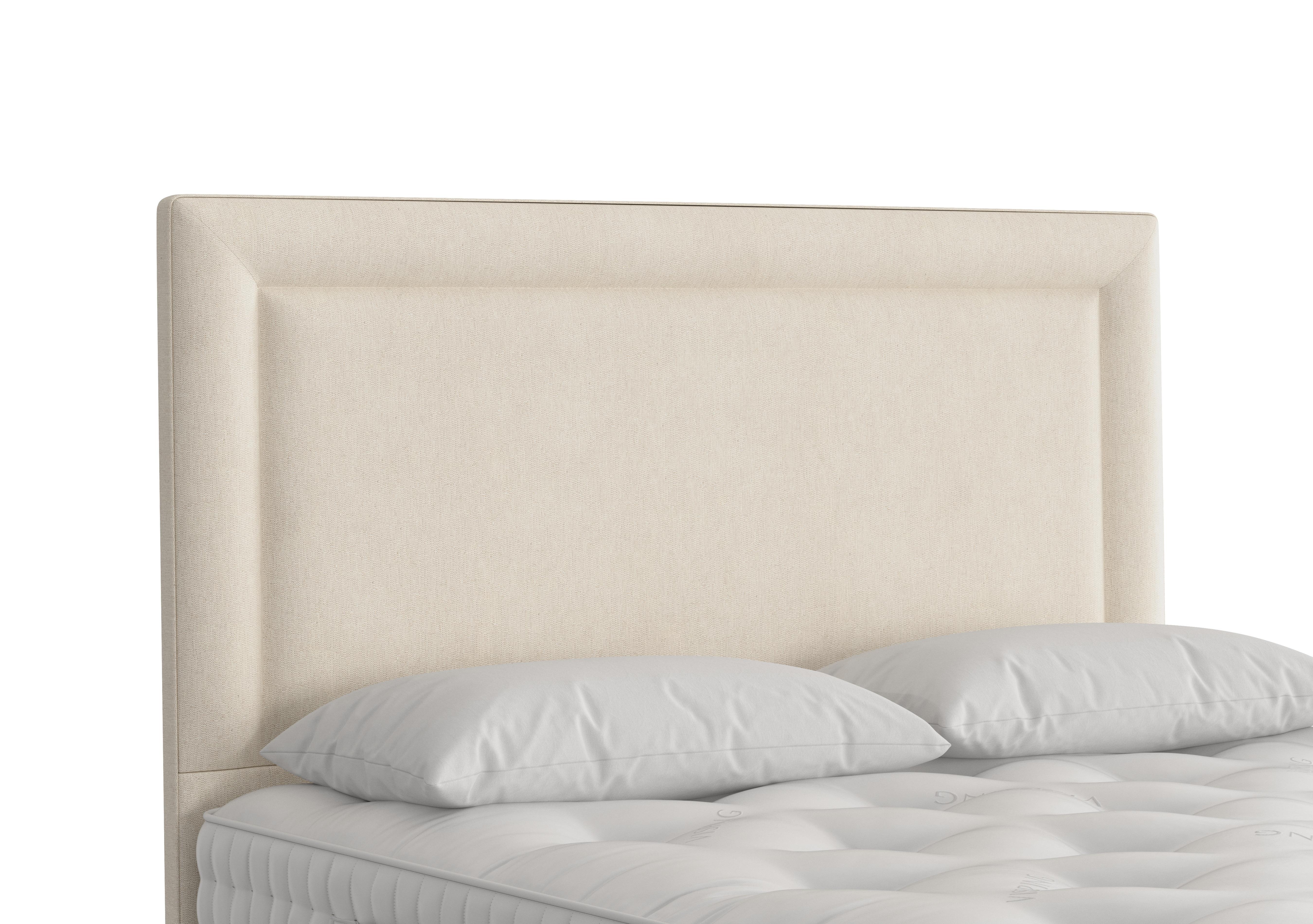 Helios Floor Standing Headboard in 750 Chain Weave Fawn on Furniture Village