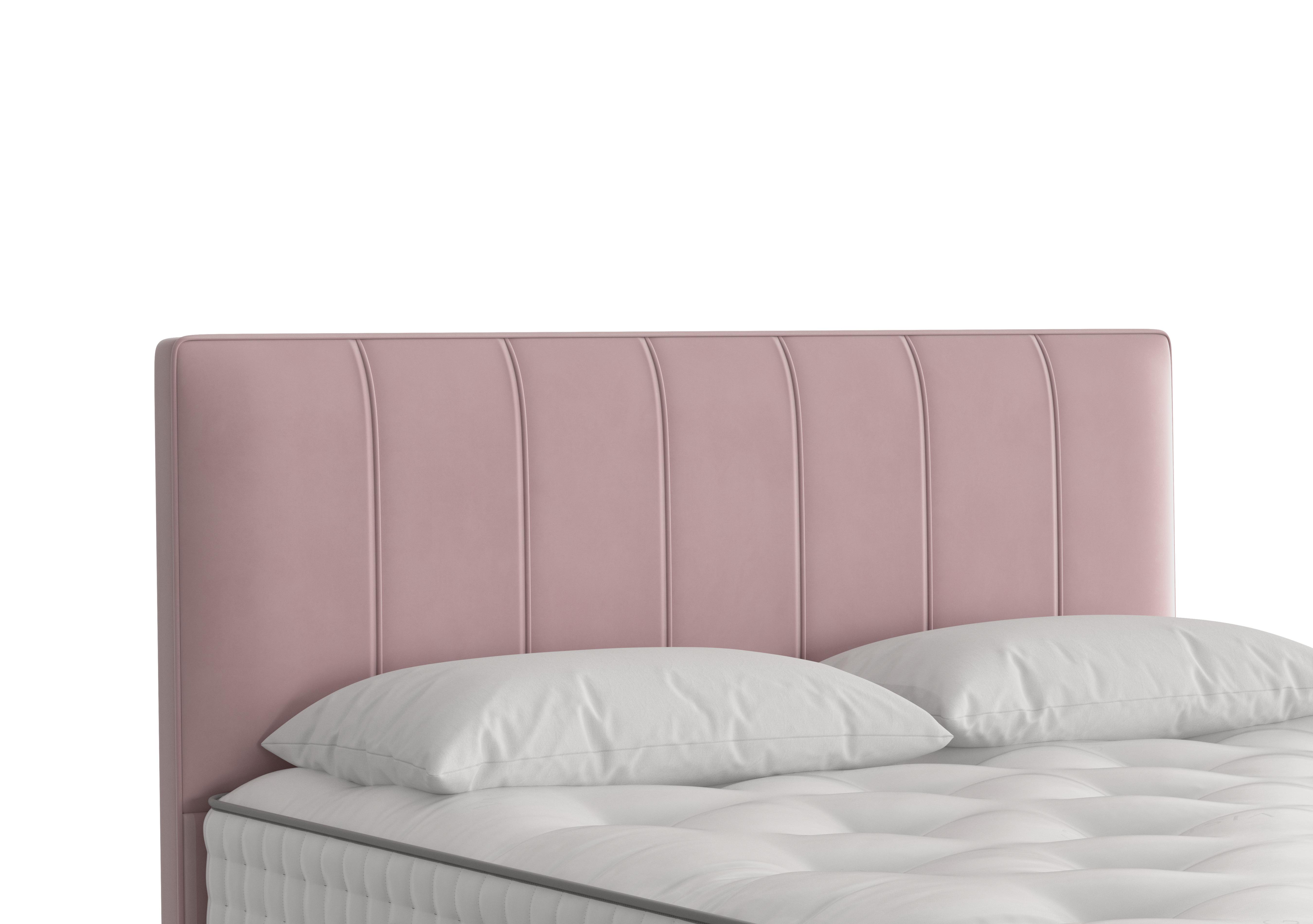 Hera Headboard in 2109 Plush Heather on Furniture Village