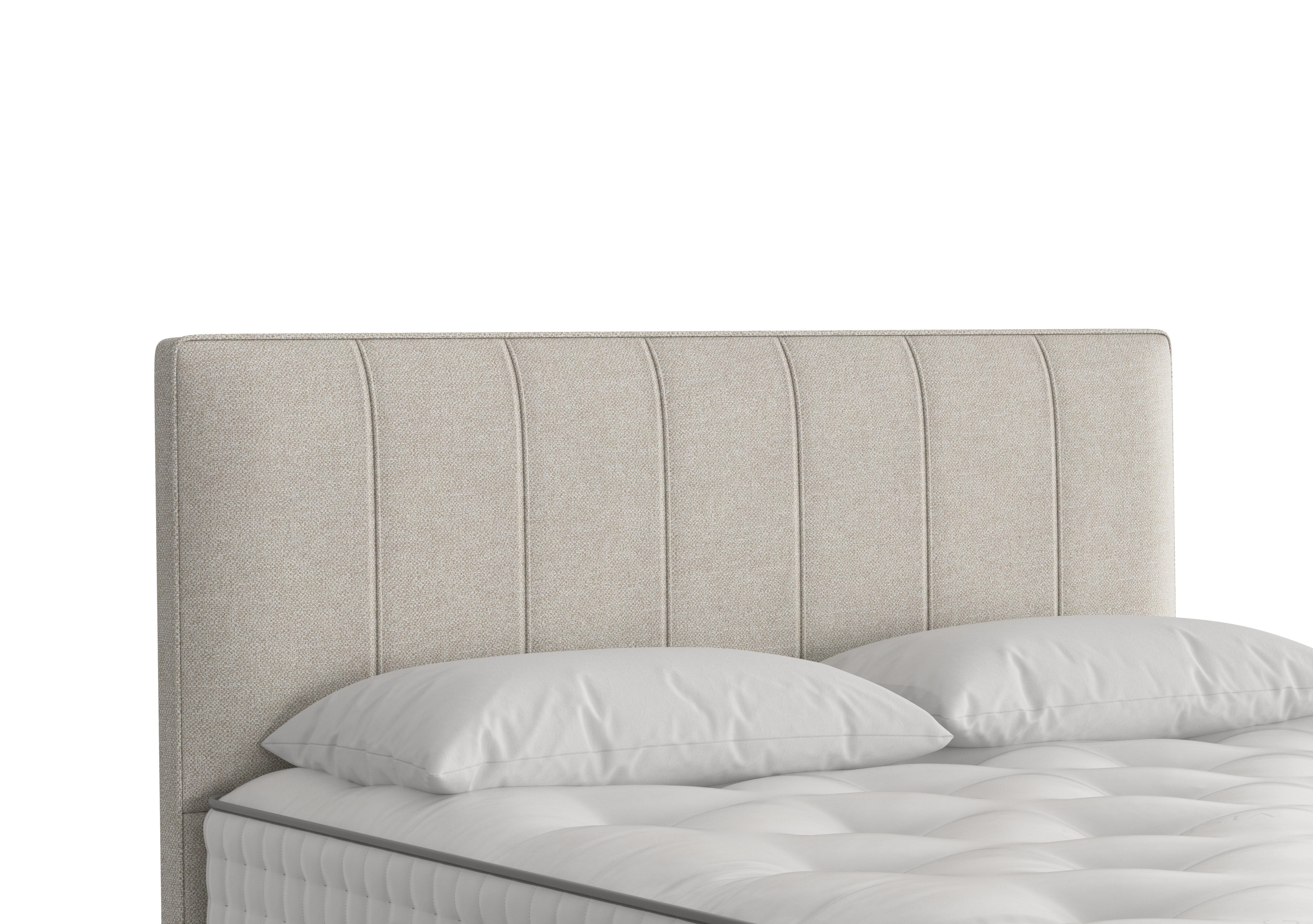Hera Headboard in 2150 Boucle Stone on Furniture Village