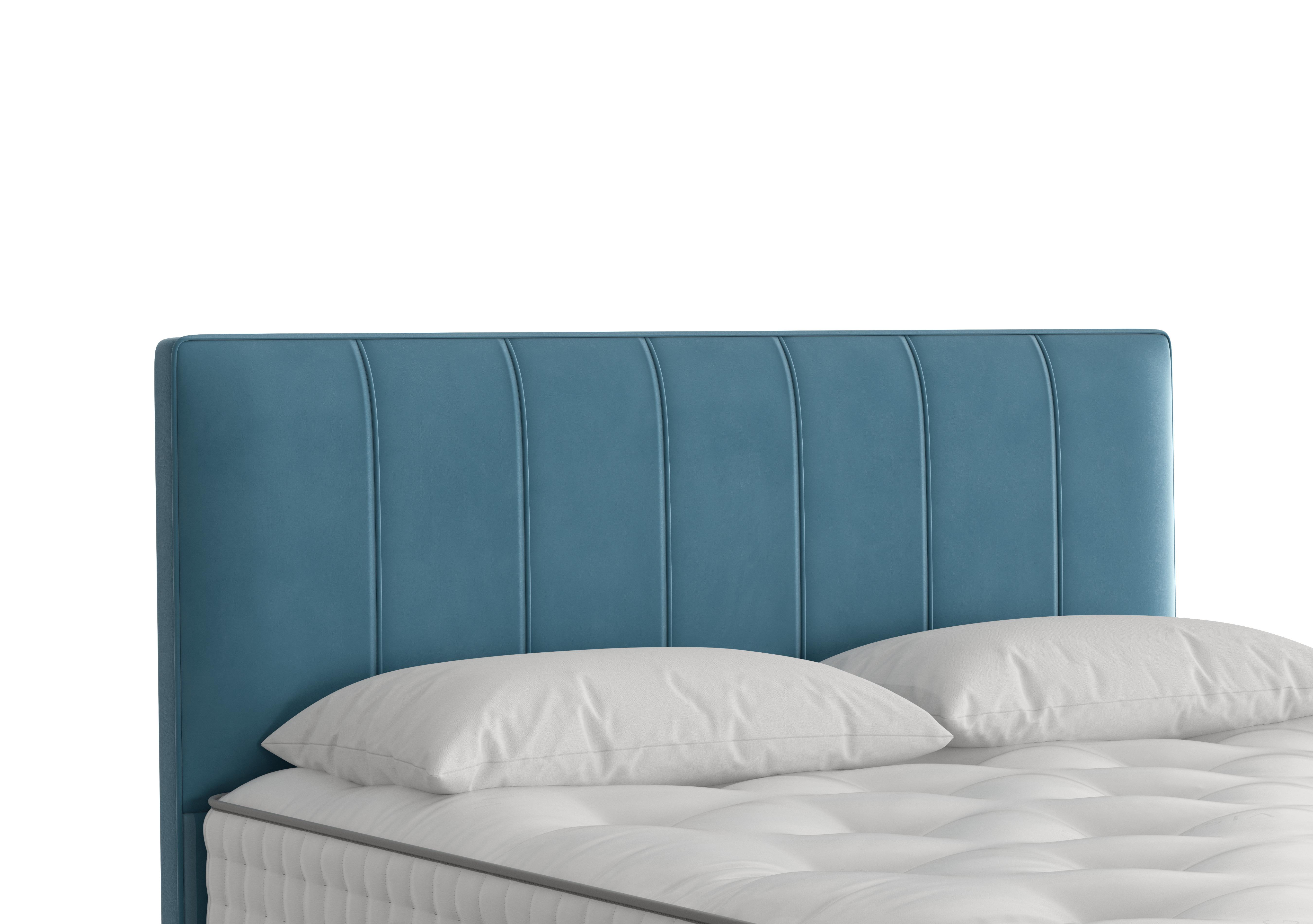Hera Headboard in 4042 Plush Velvet Teal on Furniture Village