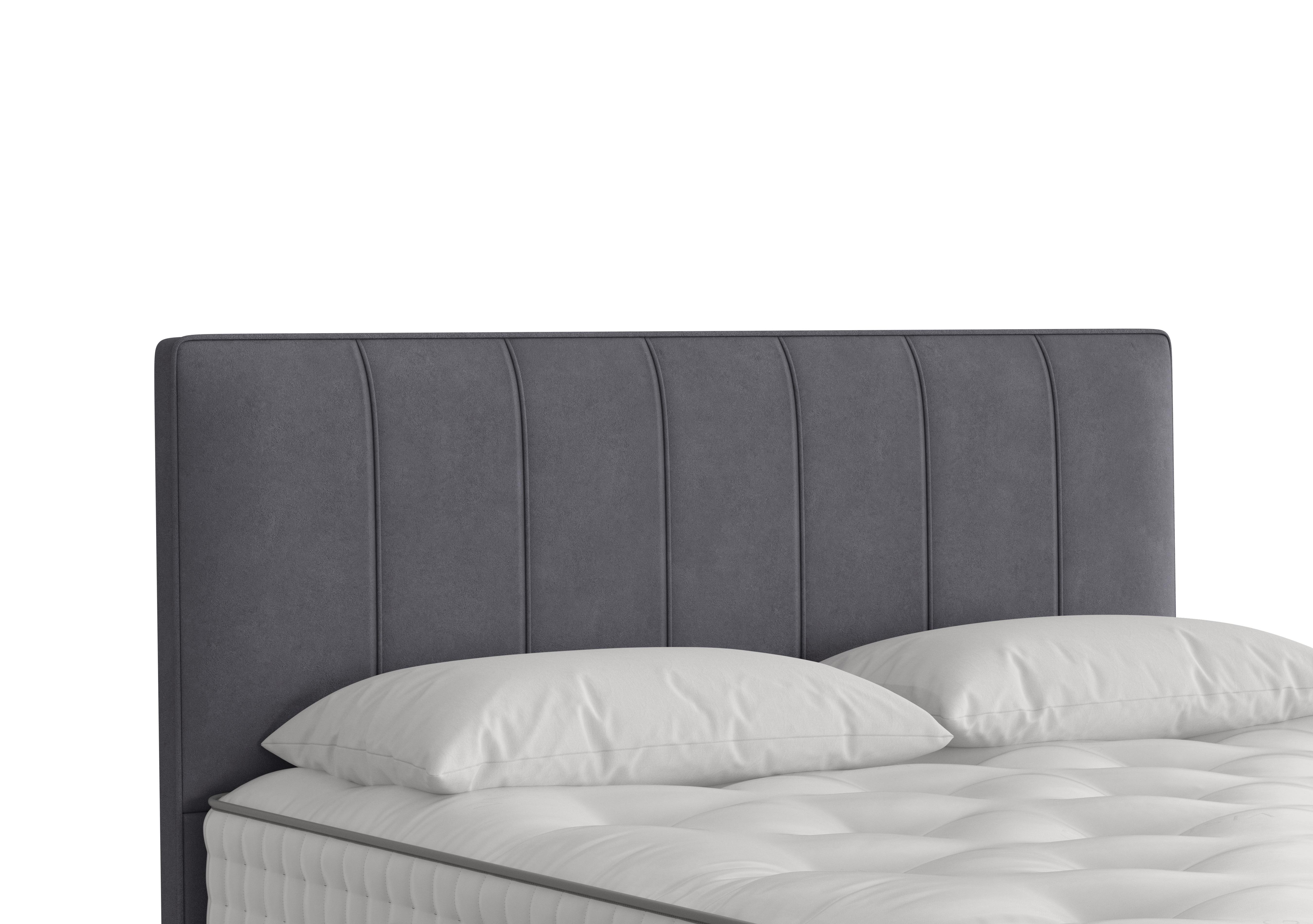 Hera Headboard in 410 Faux Suede Charcoal on Furniture Village