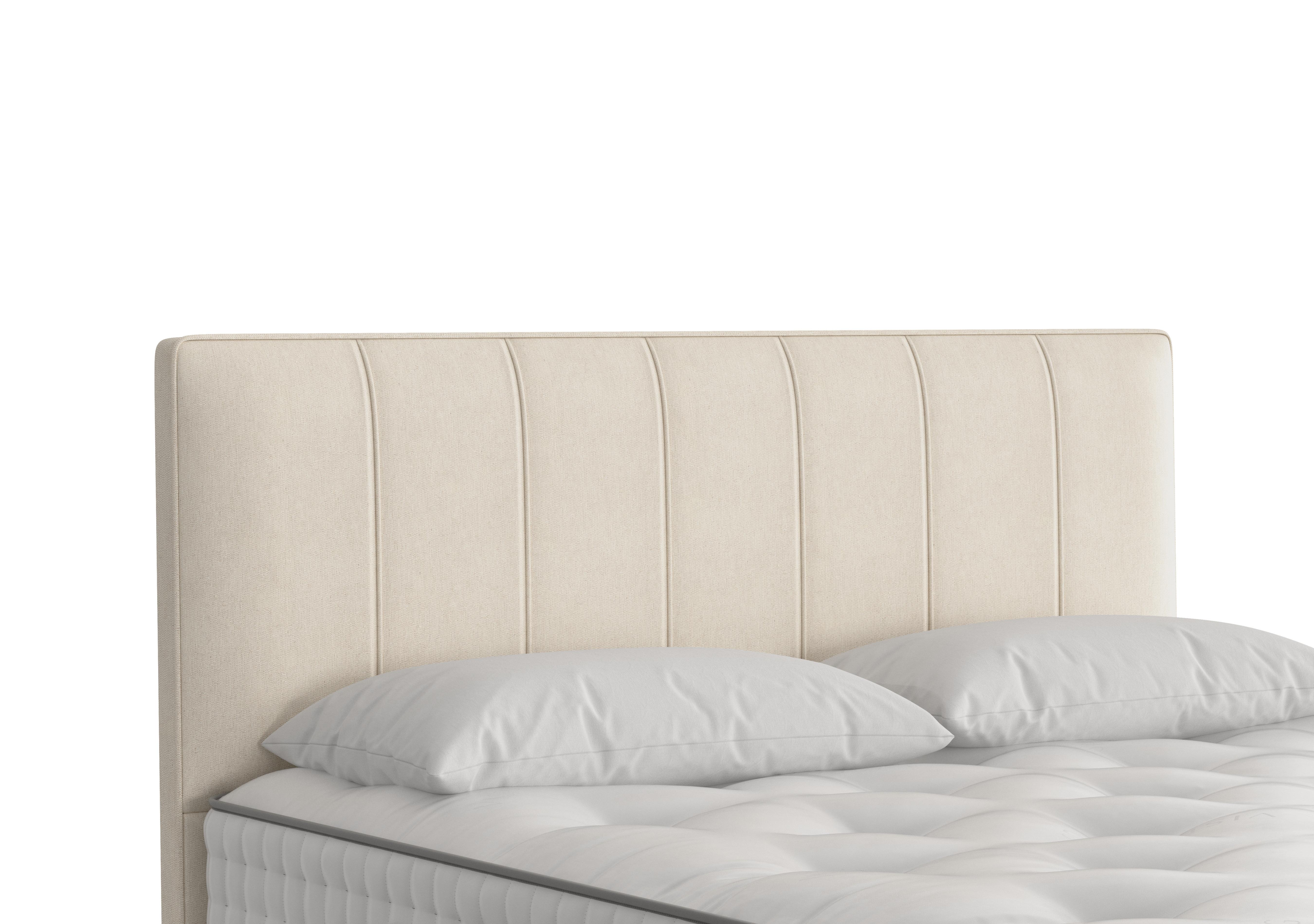 Hera Headboard in 750 Chain Weave Fawn on Furniture Village