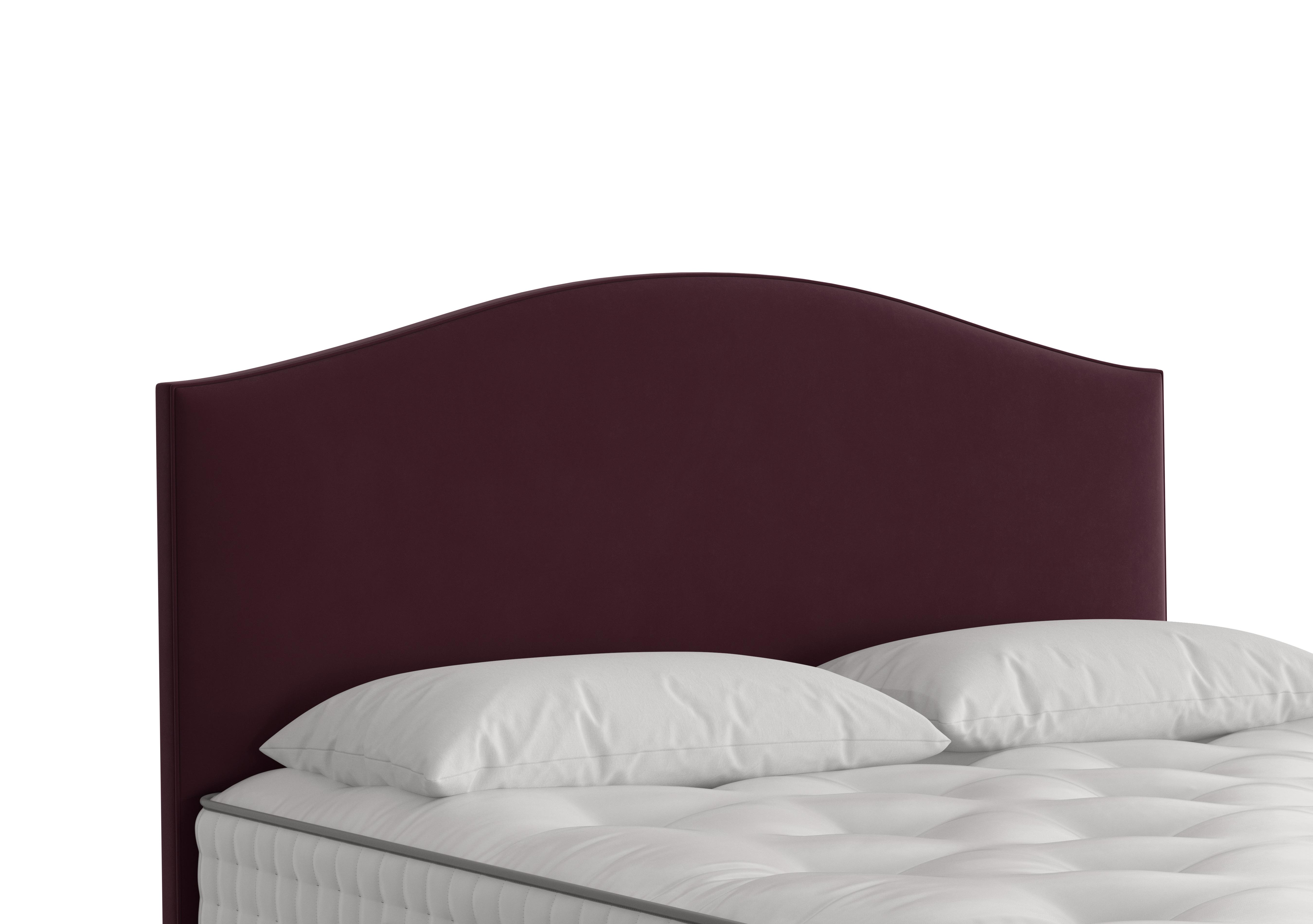 Iris Floor Standing Headboard in 2107 Plush Aubergine on Furniture Village