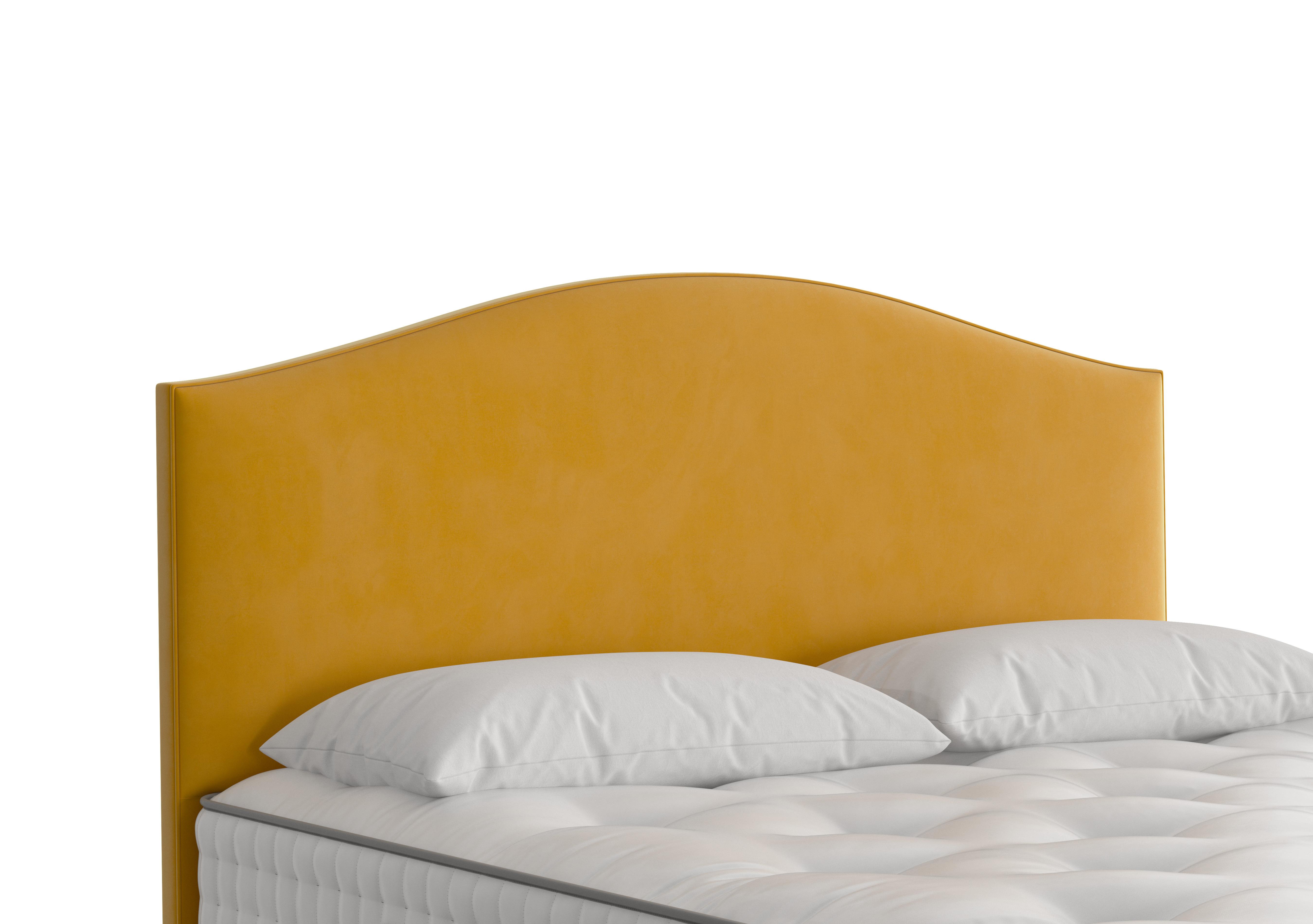 Iris Floor Standing Headboard in 2112 Plush Saffron on Furniture Village