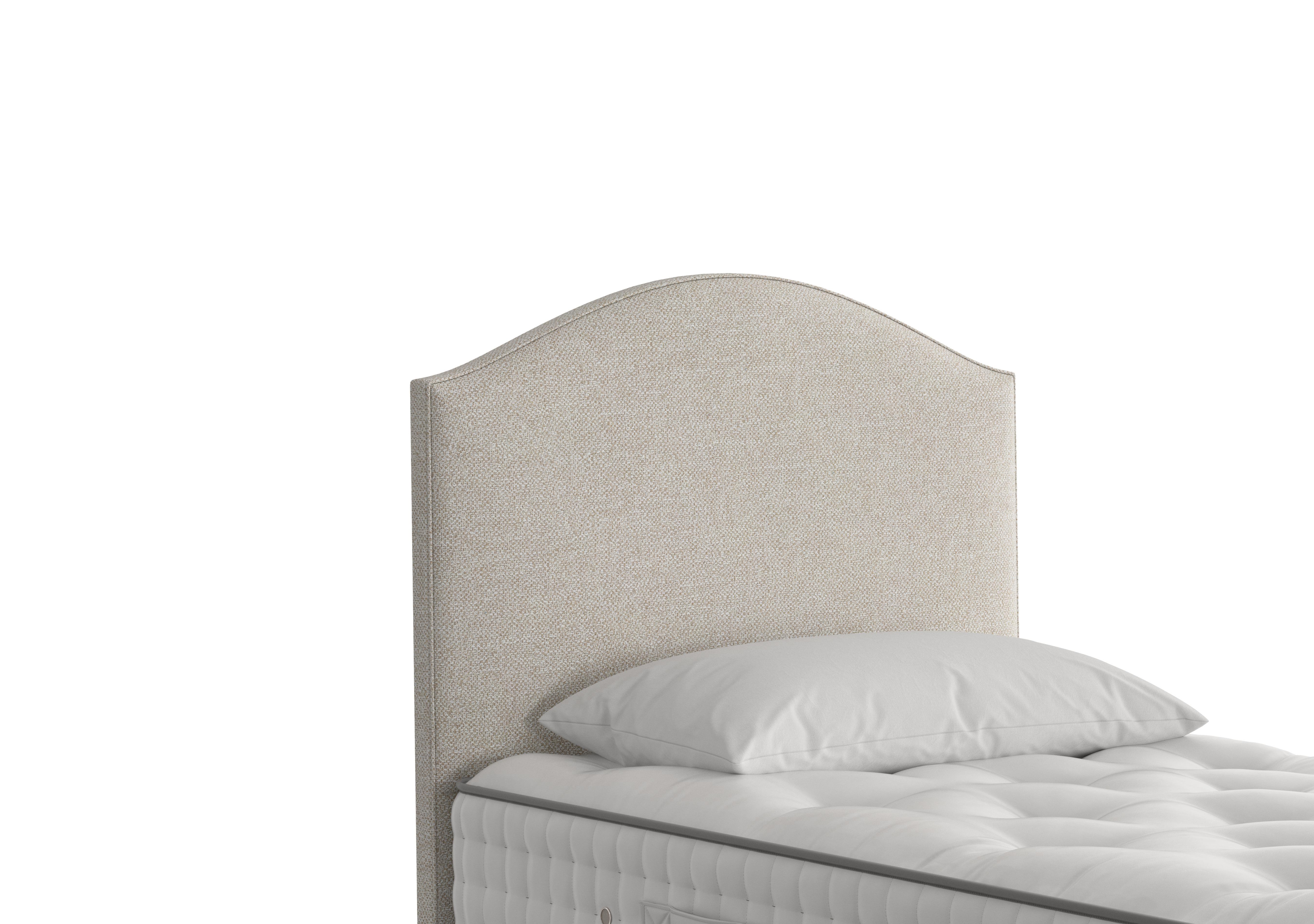 Iris Floor Standing Headboard in 2150 Boucle Stone on Furniture Village