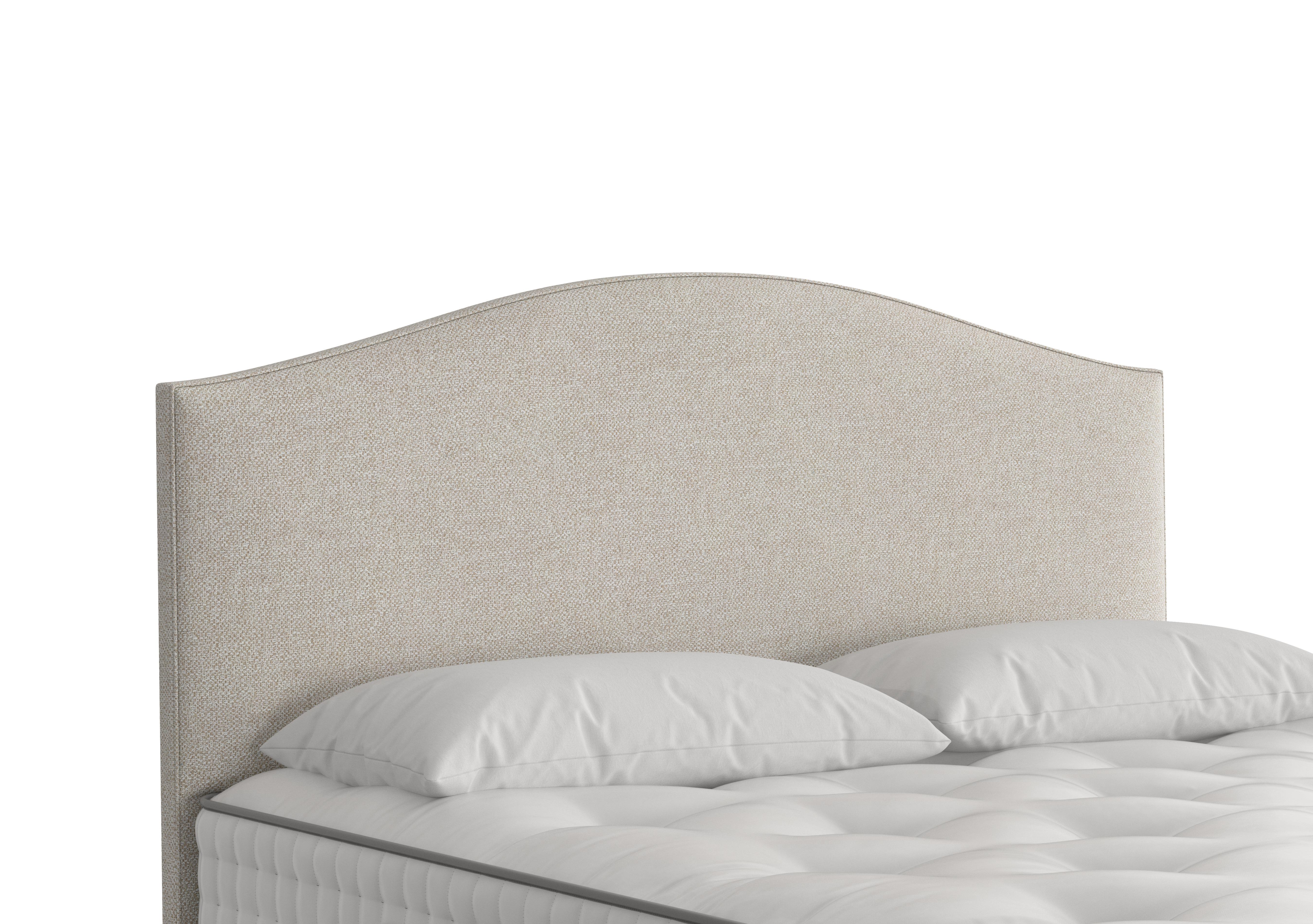 Iris Floor Standing Headboard in 2150 Boucle Stone on Furniture Village