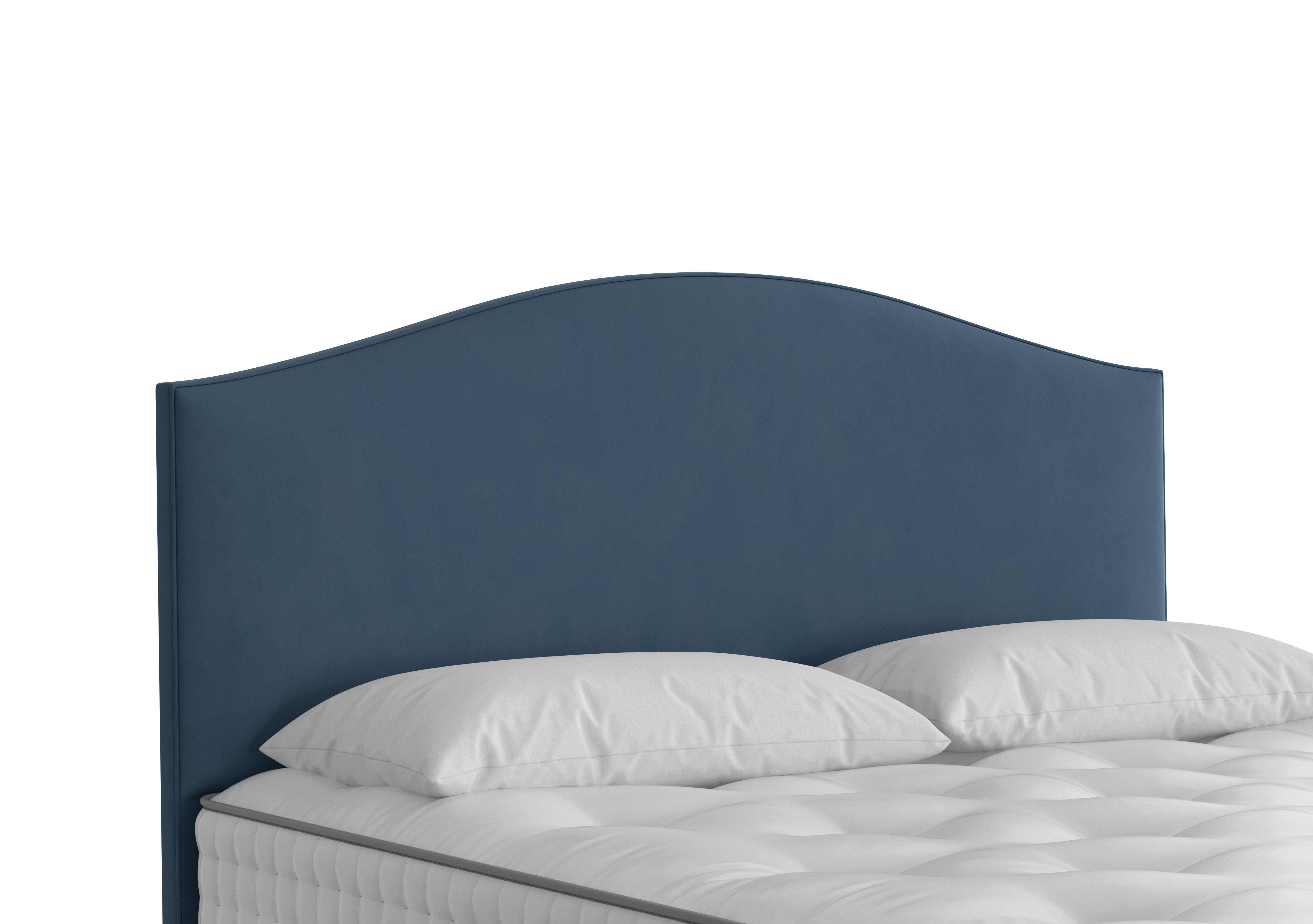 Iris Floor Standing Headboard in 2153 Plush Petrol on Furniture Village
