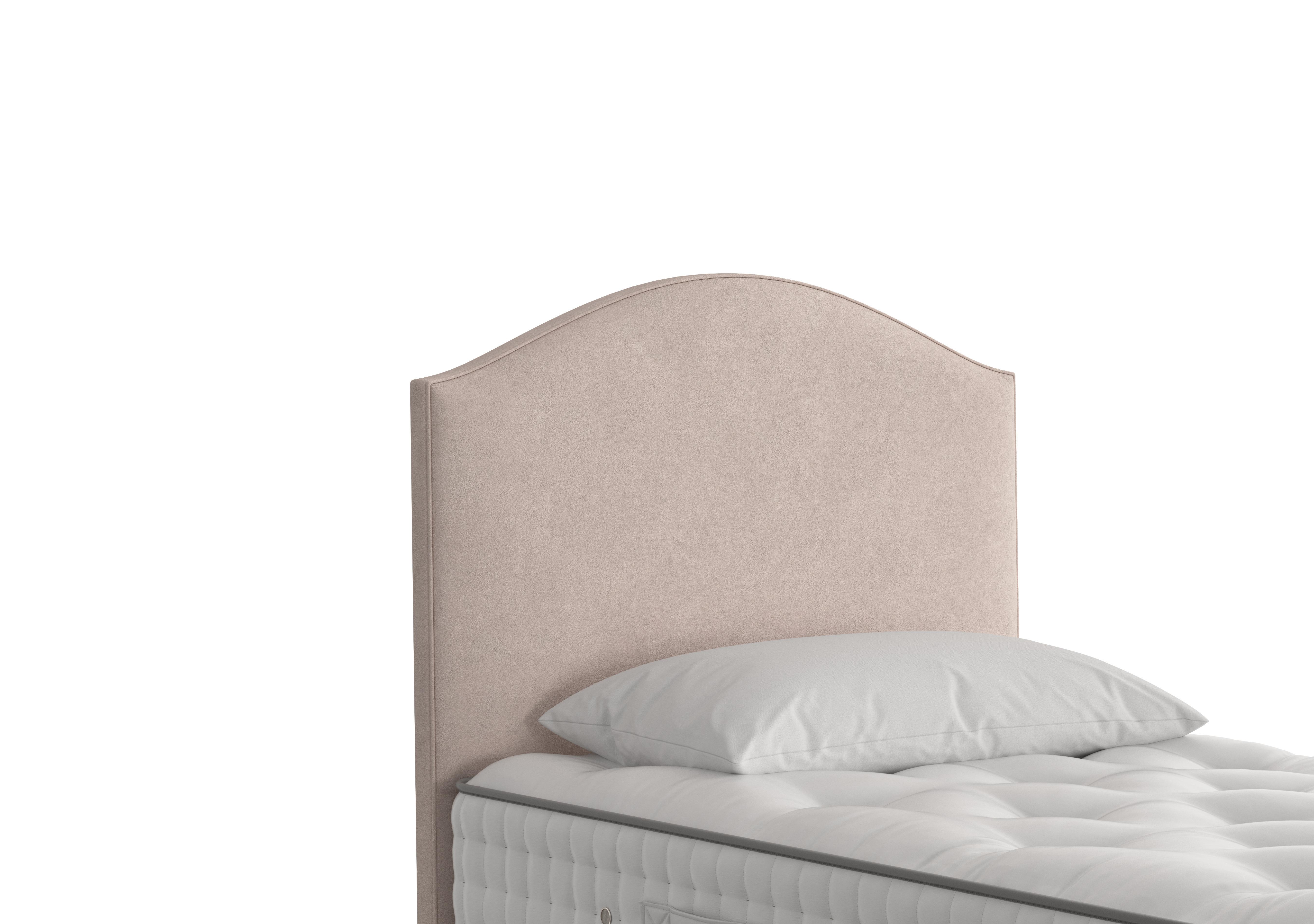 Iris Floor Standing Headboard in 405 Faux Suede Mink on Furniture Village