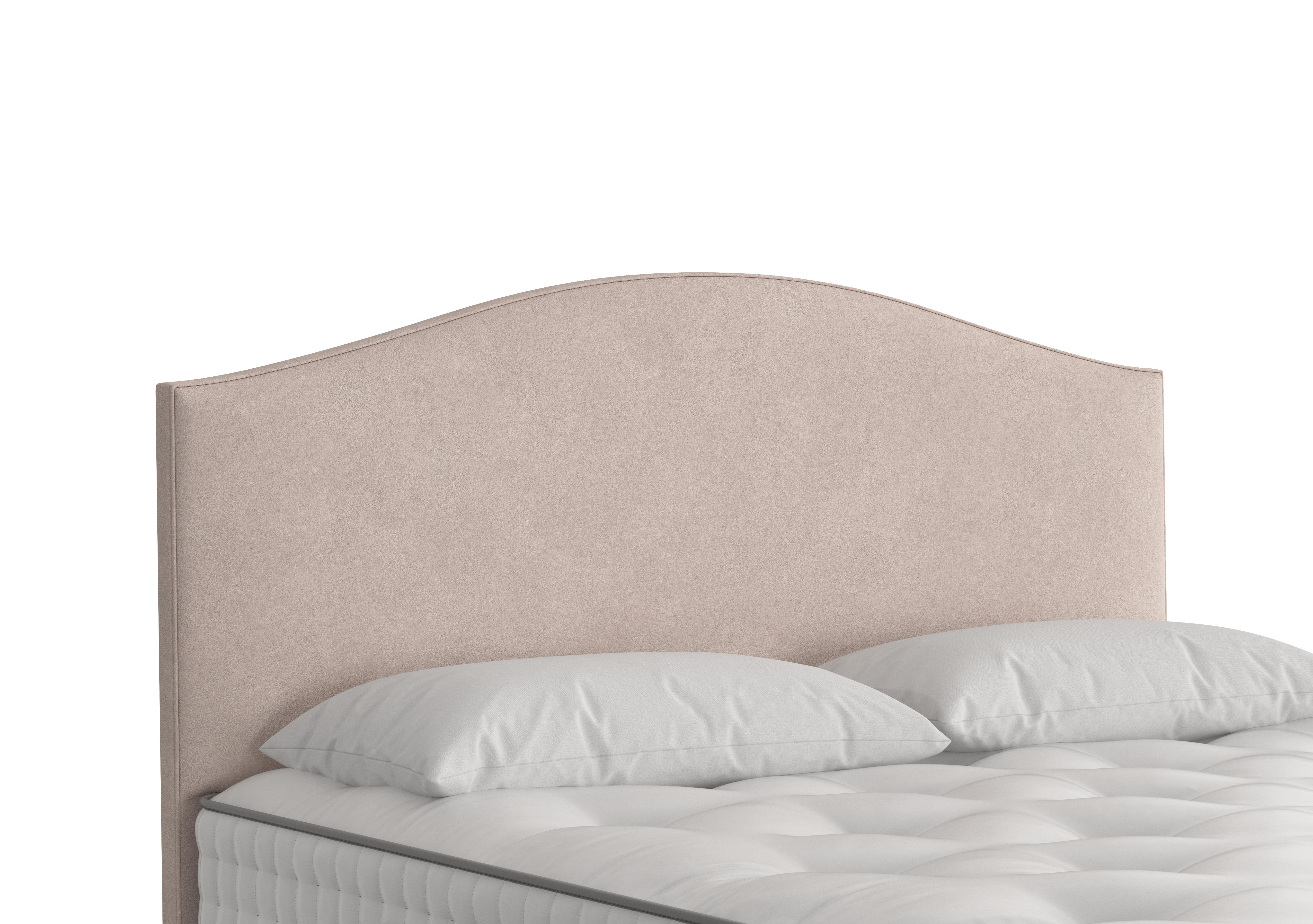 Iris Floor Standing Headboard in 405 Faux Suede Mink on Furniture Village