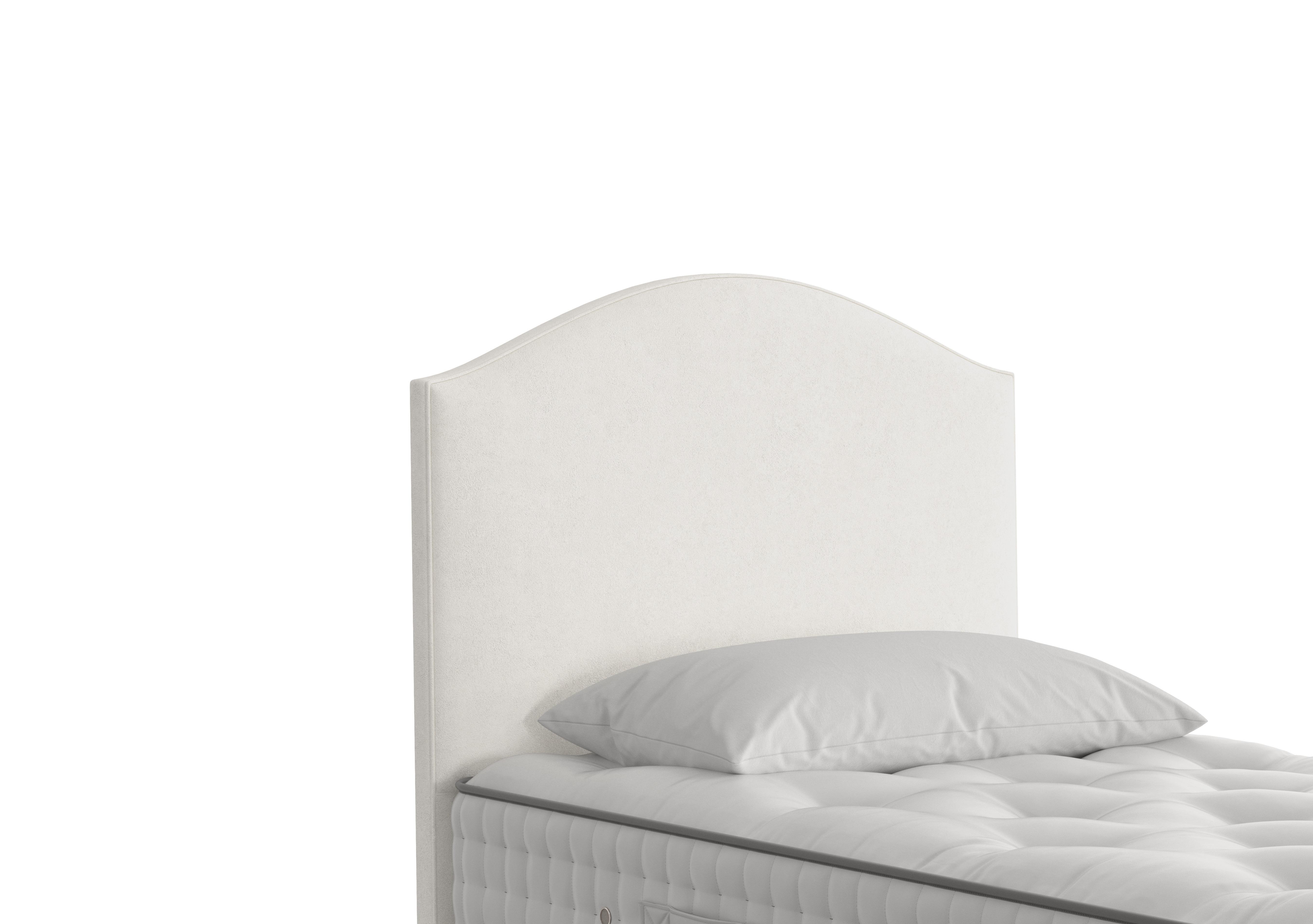 Iris Floor Standing Headboard in 408 Faux Suede Snow on Furniture Village