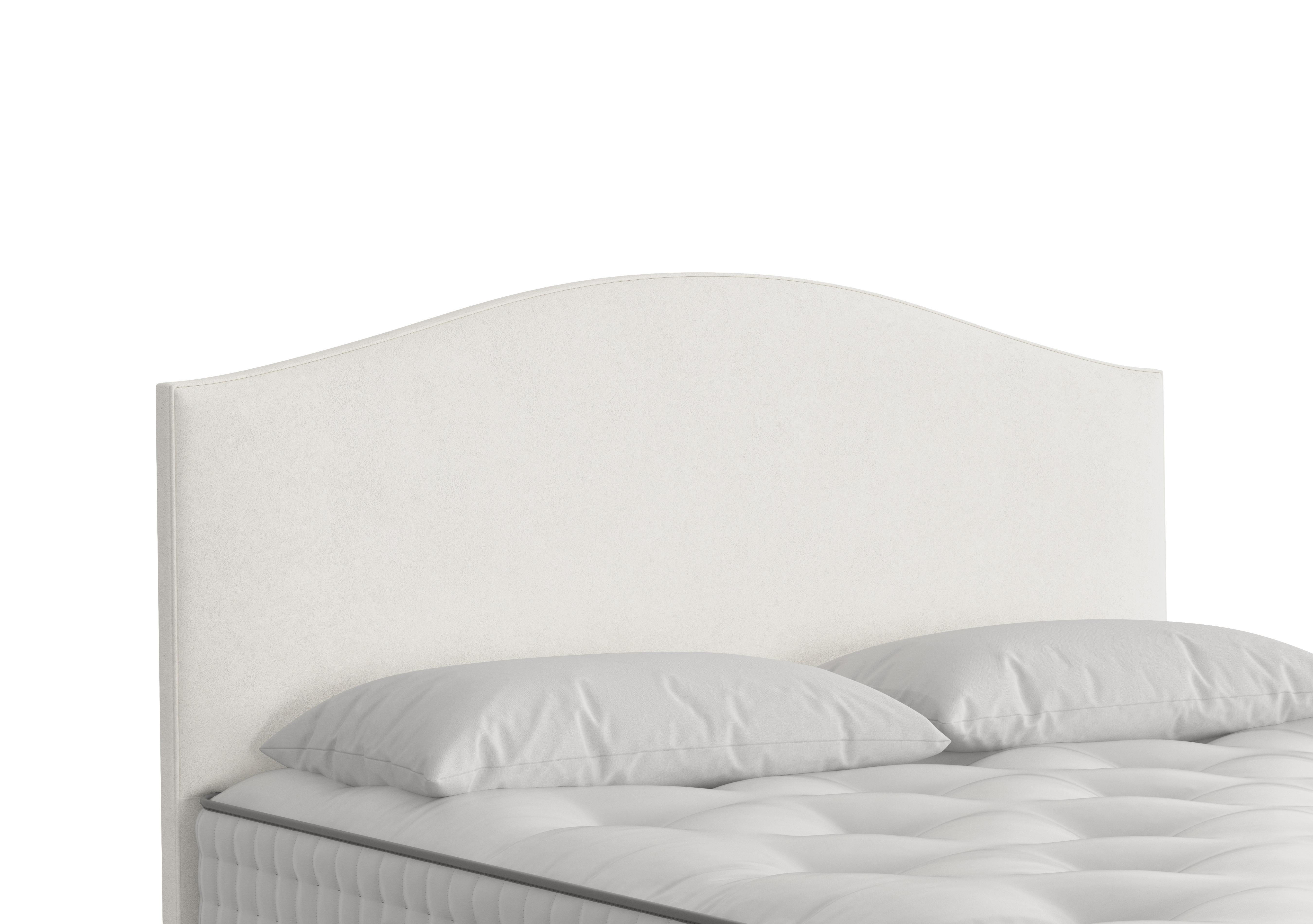 Iris Floor Standing Headboard in 408 Faux Suede Snow on Furniture Village