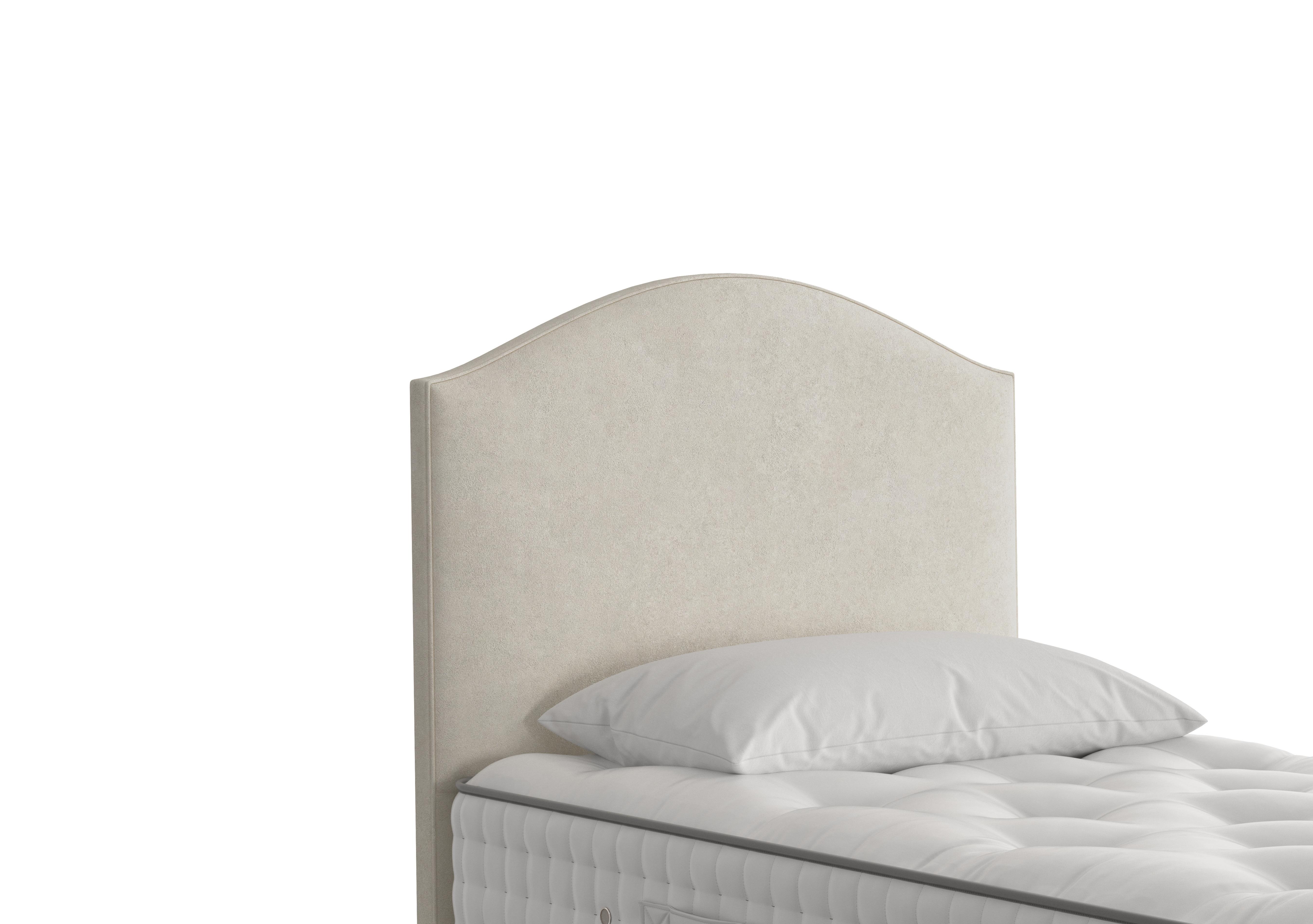 Iris Floor Standing Headboard in 409 Faux Suede Champagne on Furniture Village