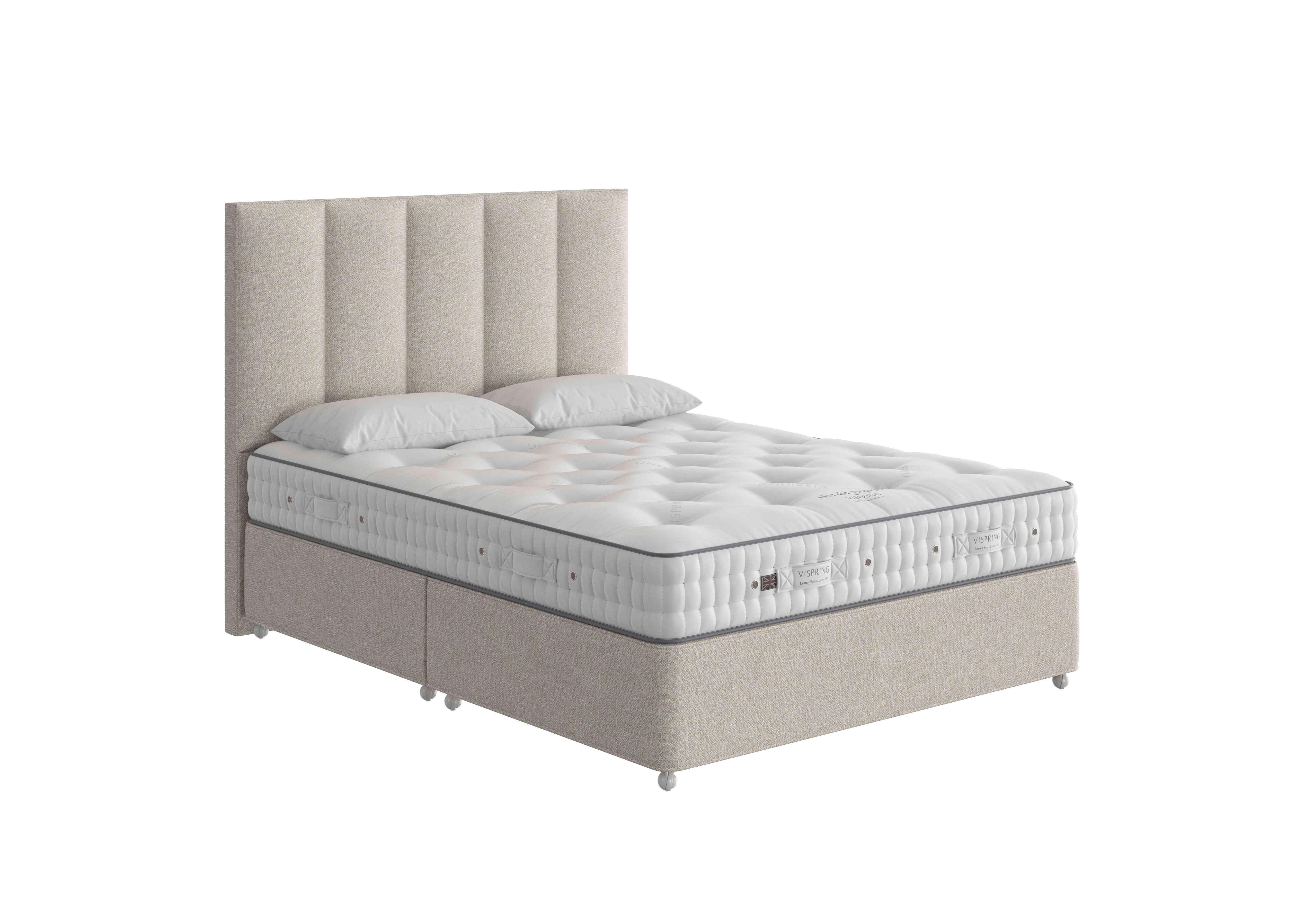 Herald Superb Divan Set in 2150 Boucle Stone on Furniture Village