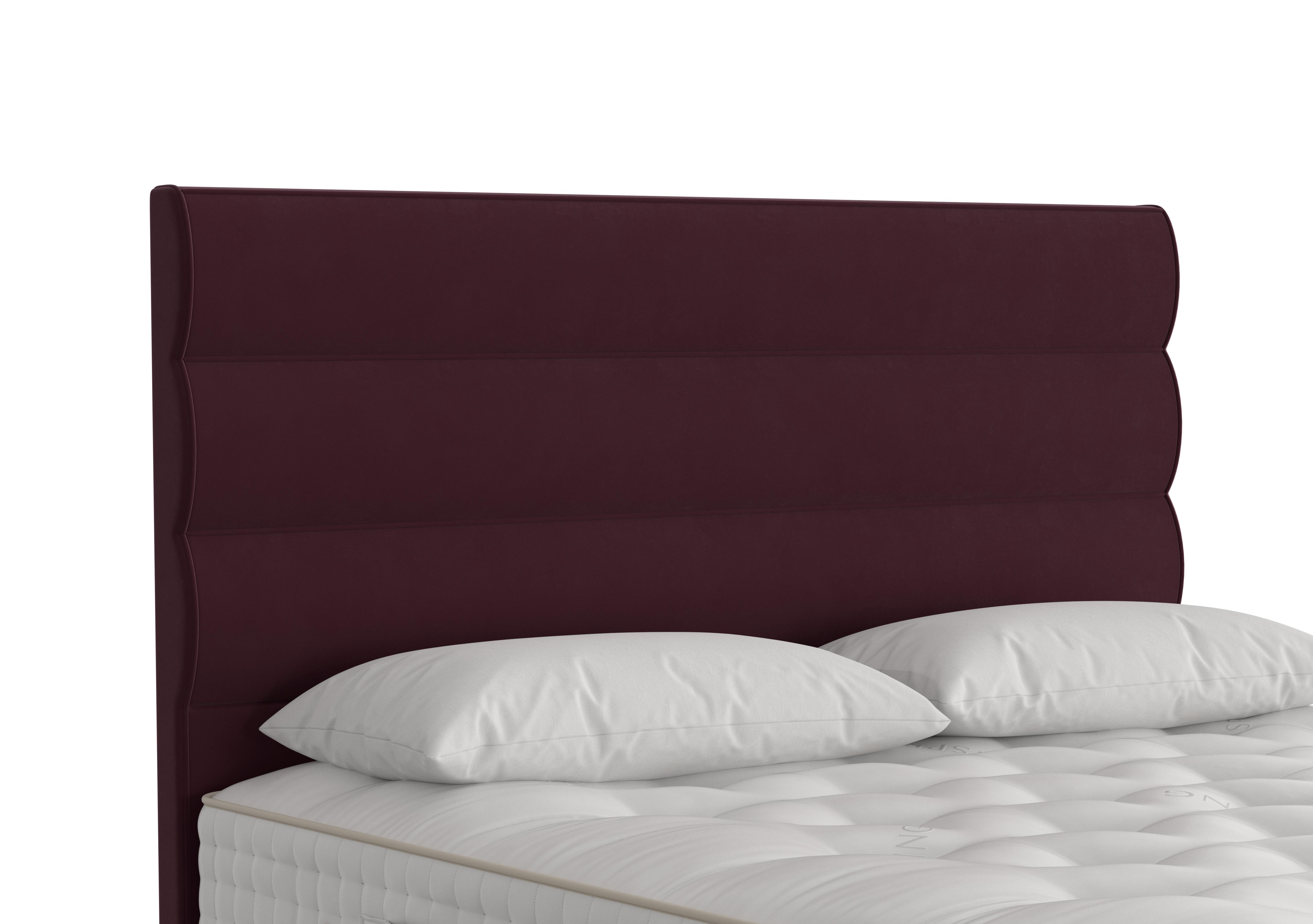 Triton Floor Standing Headboard in 2107 Plush Aubergine on Furniture Village
