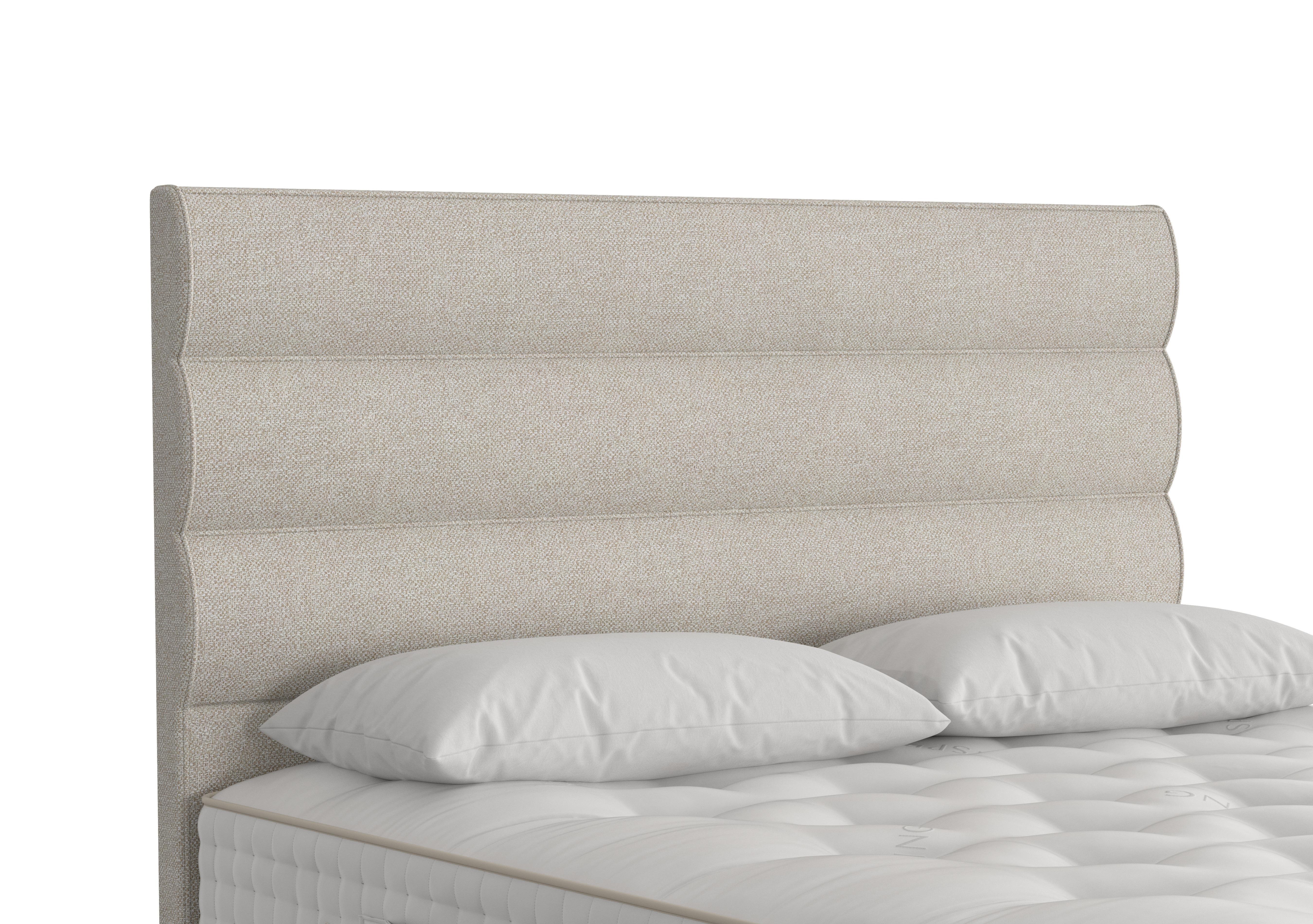 Triton Floor Standing Headboard in 2150 Boucle Stone on Furniture Village