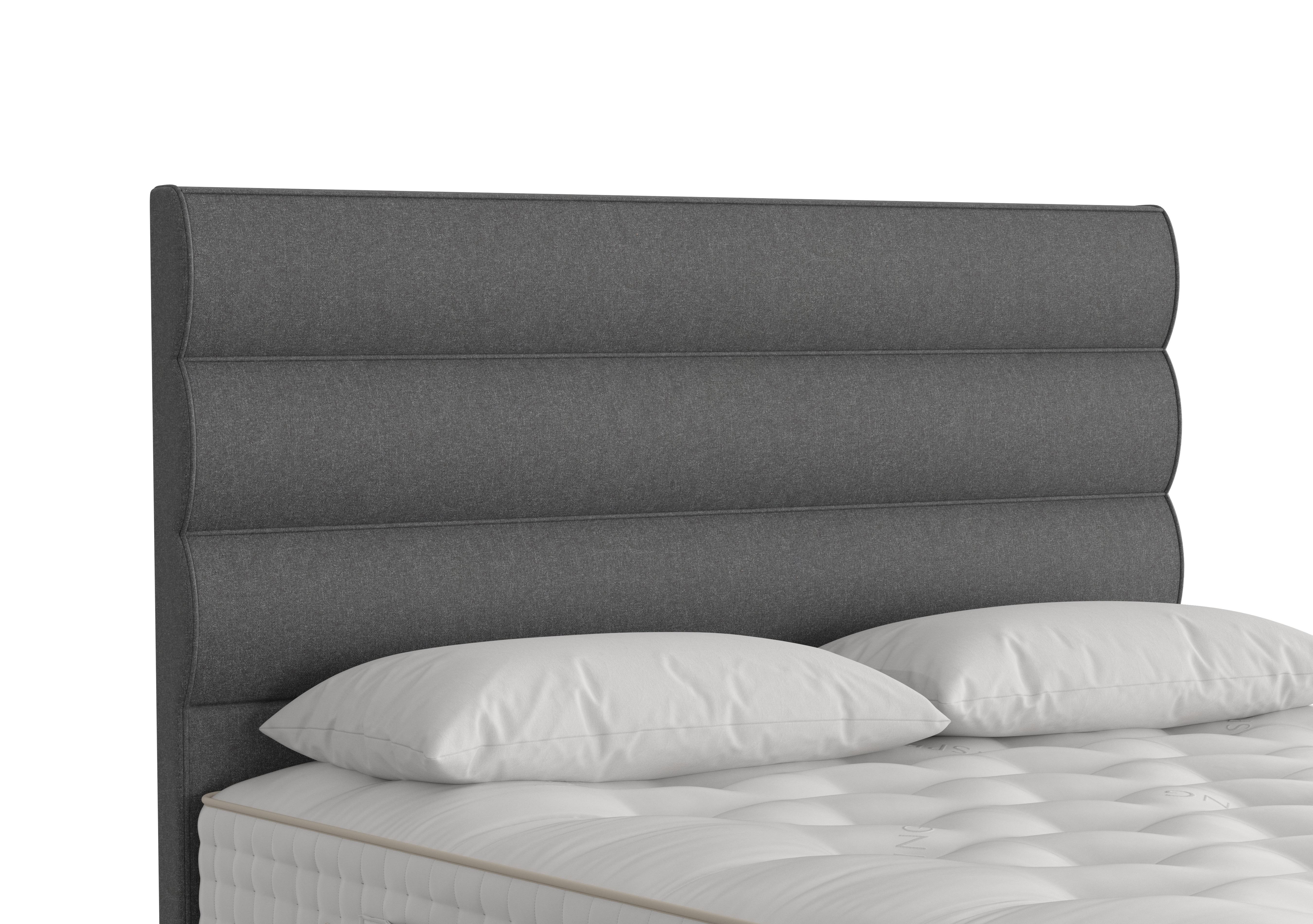 Triton Floor Standing Headboard in 2306 Tweed Charcoal on Furniture Village