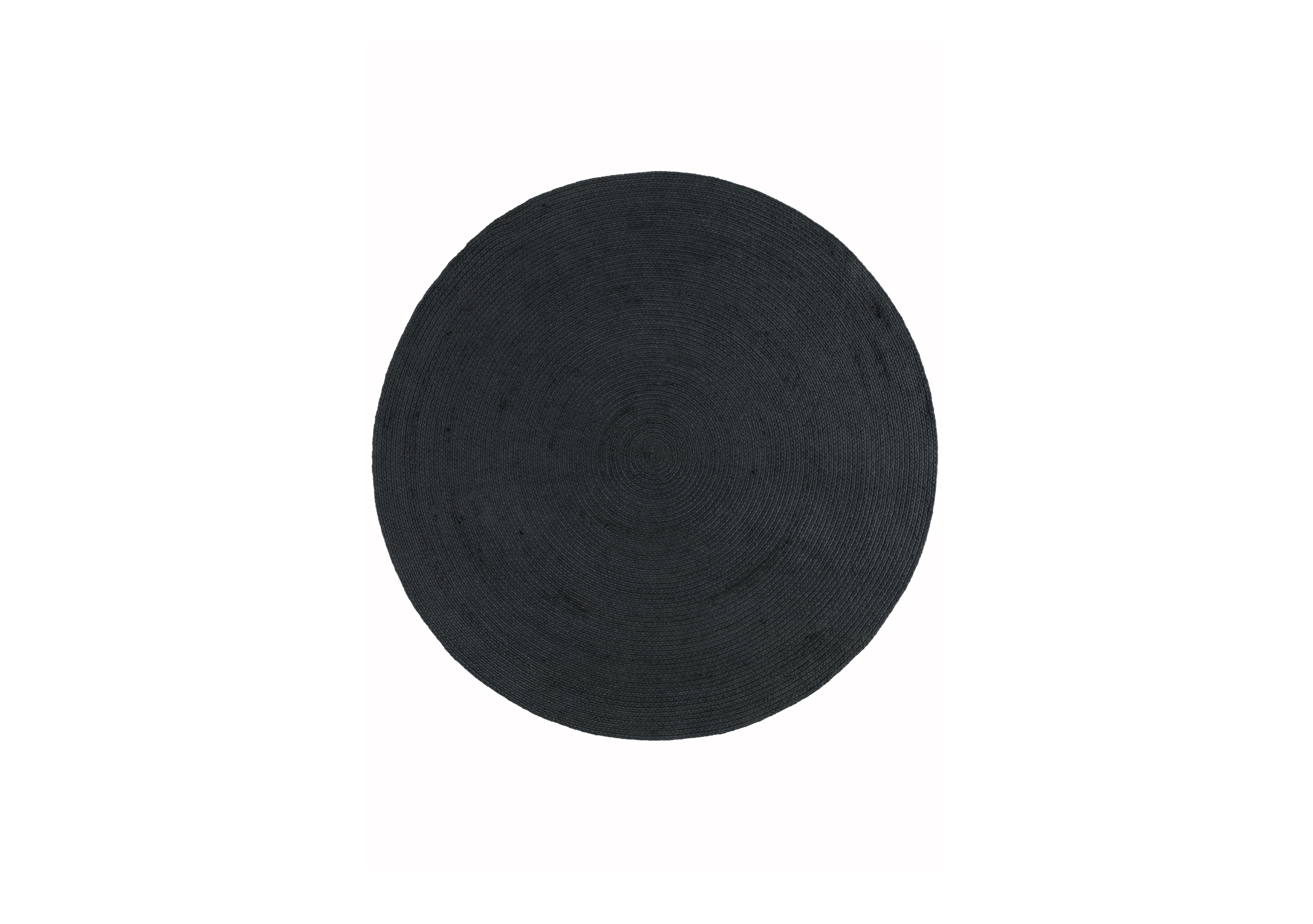 Nico Round Rug in Charcoal on Furniture Village