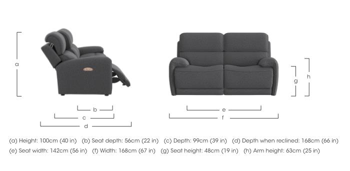 Link 2 Seater Fabric Power Recliner Sofa with Power Headrests in  on Furniture Village