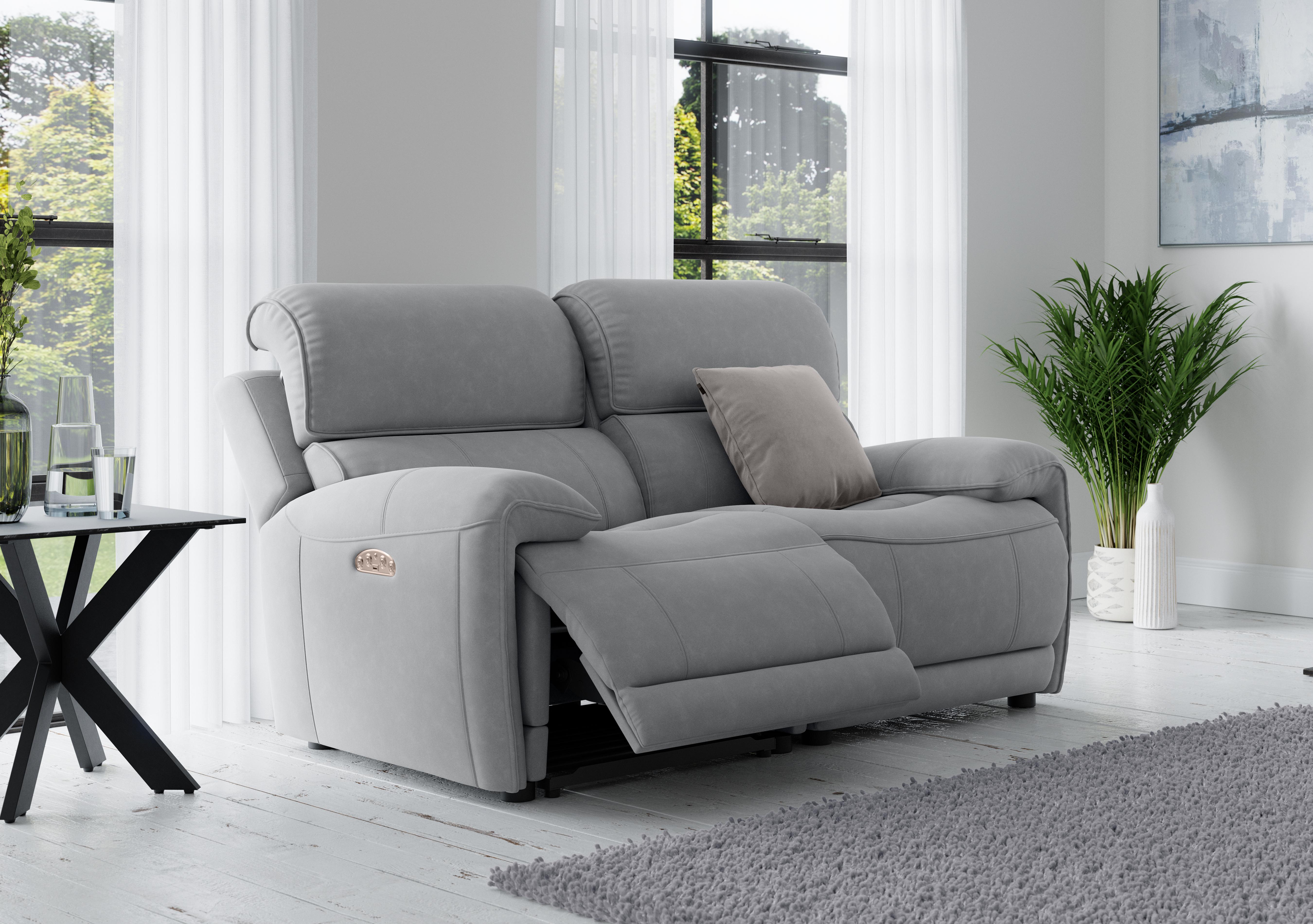 Link 2 Seater Fabric Power Recliner Sofa with Power Headrests in  on Furniture Village