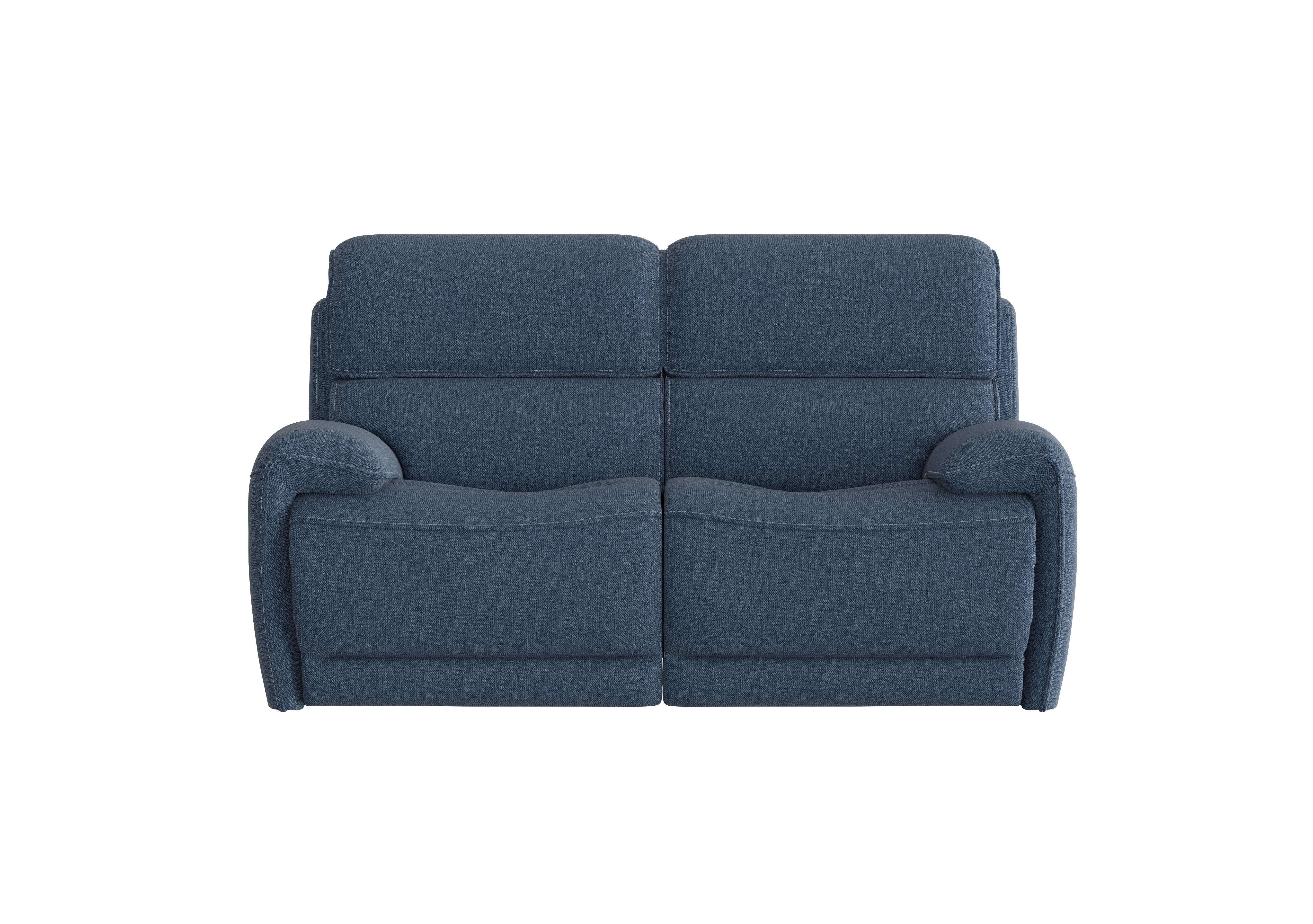 Link 2 Seater Fabric Power Recliner Sofa with Power Headrests in Fab-Blt-R38 Blue on Furniture Village