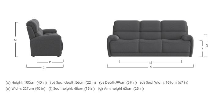 Link 3 Seater Fabric Sofa in  on Furniture Village