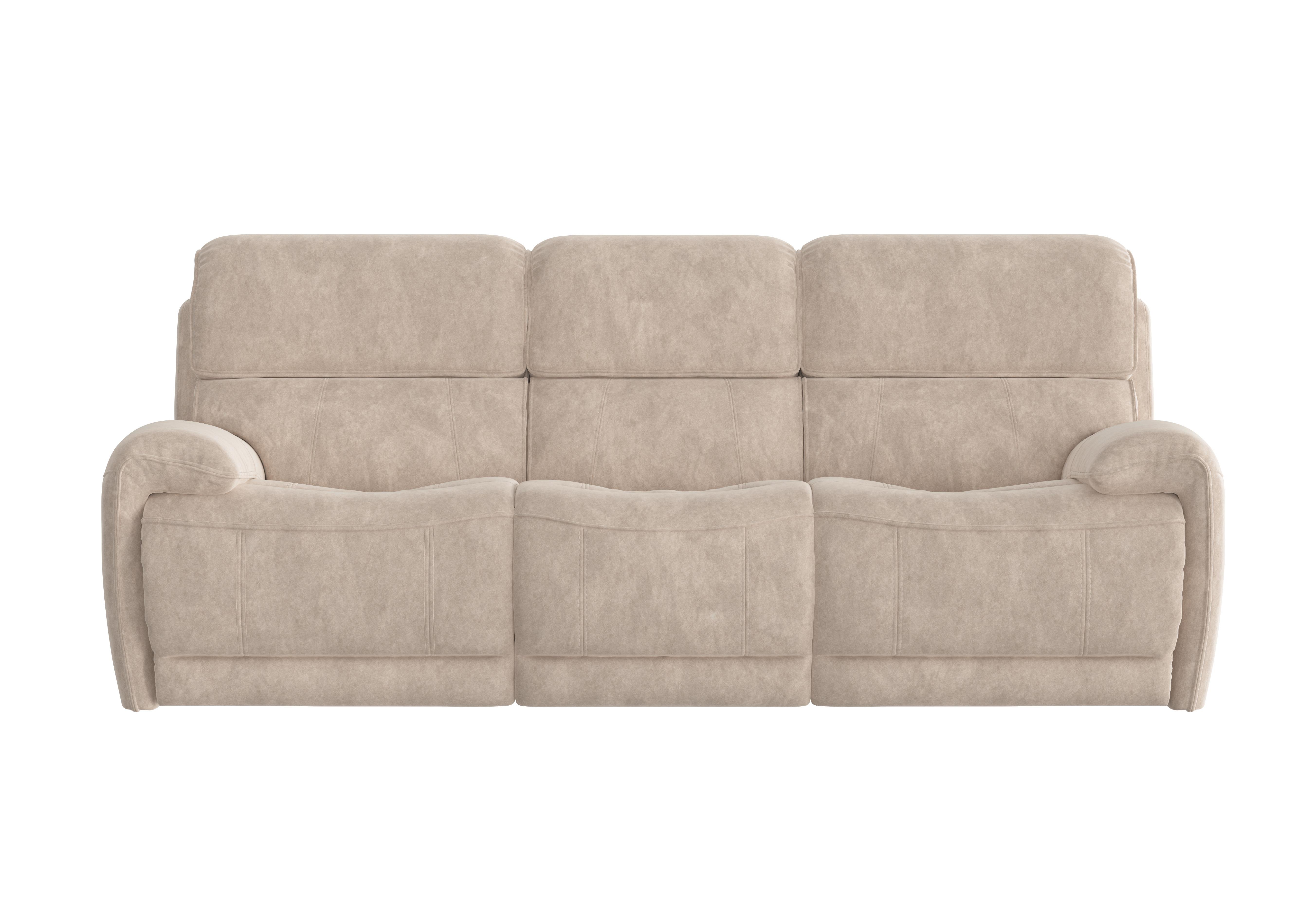 Link 3 Seater Fabric Power Recliner Sofa with Power Headrests in Bfa-Bnn-R26 Fv2 Cream on Furniture Village