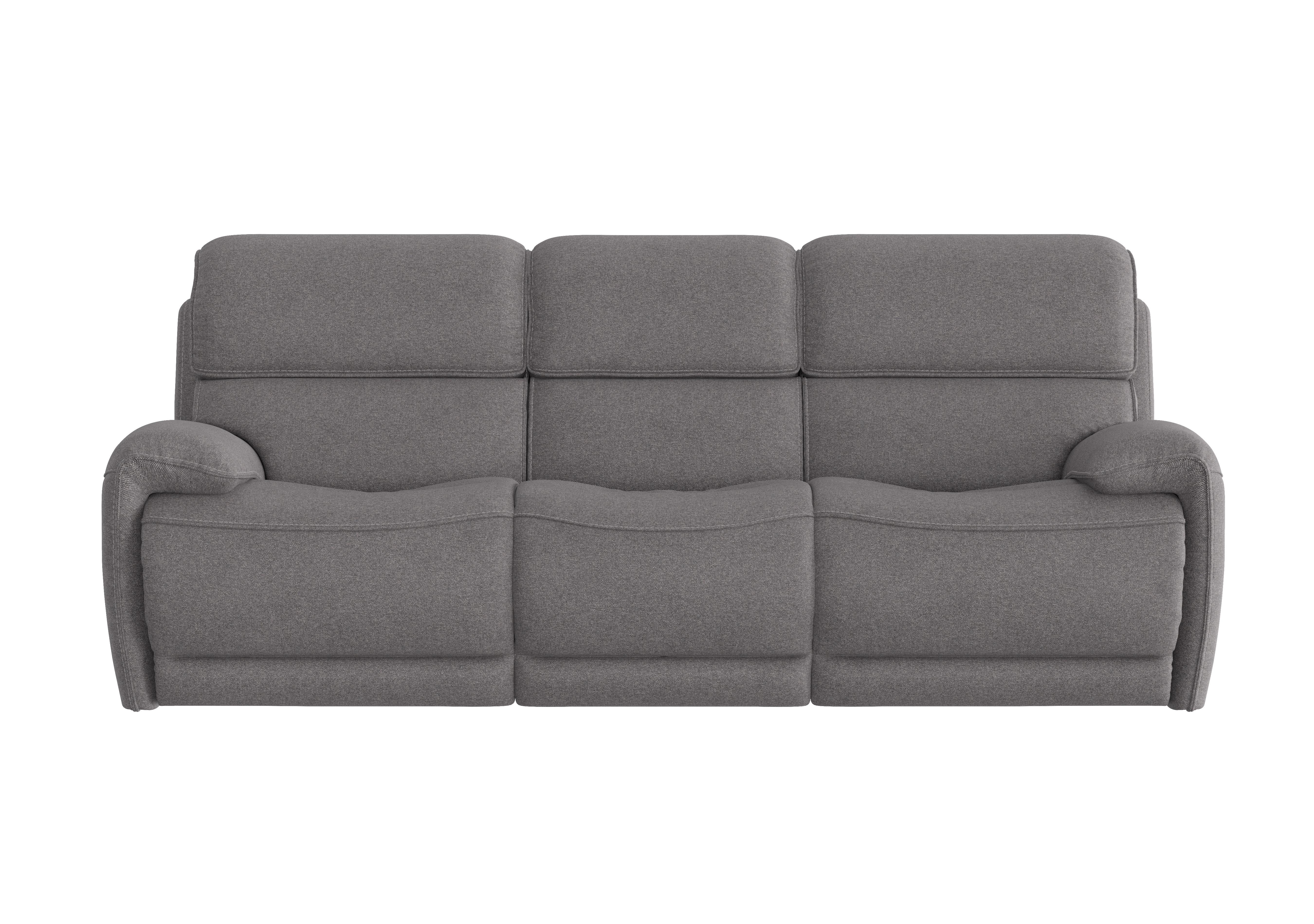 Link 3 Seater Fabric Power Recliner Sofa with Power Headrests in Fab-Ska-R31 Charcoal Gray on Furniture Village